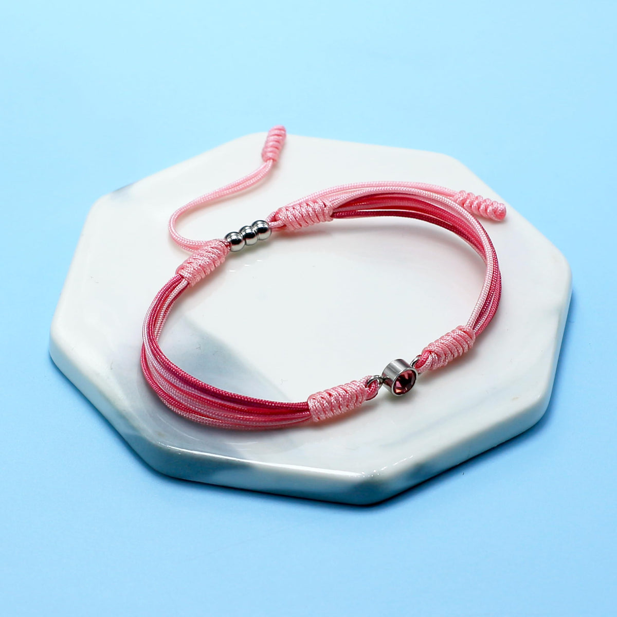 Crgwxzl October Birthstone Bracelets for Women Men,Healing Crystal Protection Stone Rose Quartz Beads Bracelet,String Wrap Zodiac Month Bracelets Birthday Jewelry Gifts