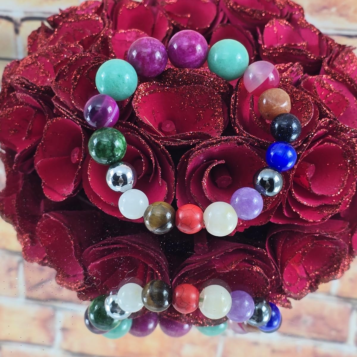 Powerful Energy Healing Bracelet – 17 Natural Stones for Protection, Wealth, Focus & Chakra Alignment – Handmade Spiritual Jewelry Gift for Men & Women.