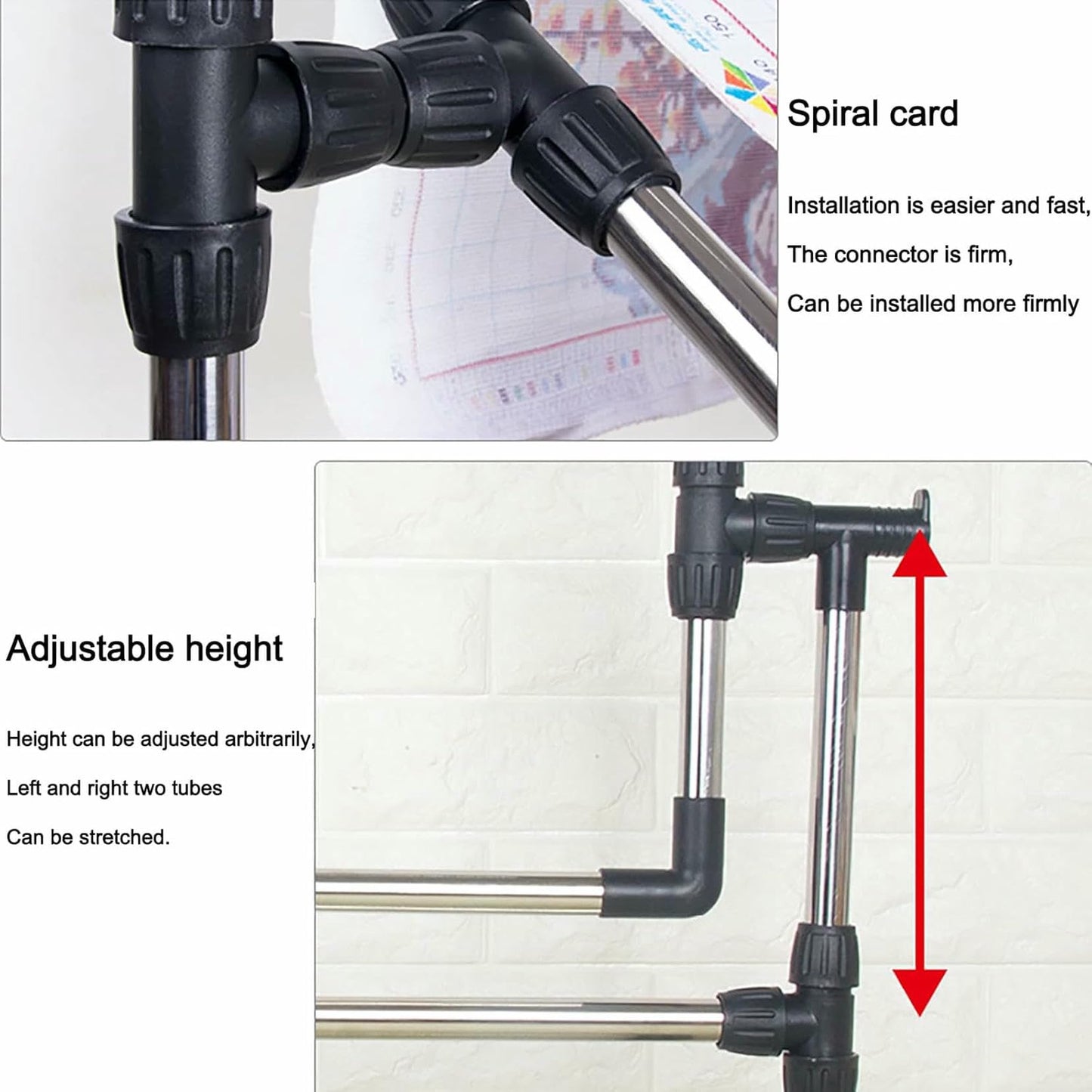 Adjustable Embroidery Stand - Needlework Floor Frame for Cross Stitch Craft, Height Adjustable Lap Table for Art Sewing Holder, Standing Embroidery Tool for Increased Comfort and Precision~/