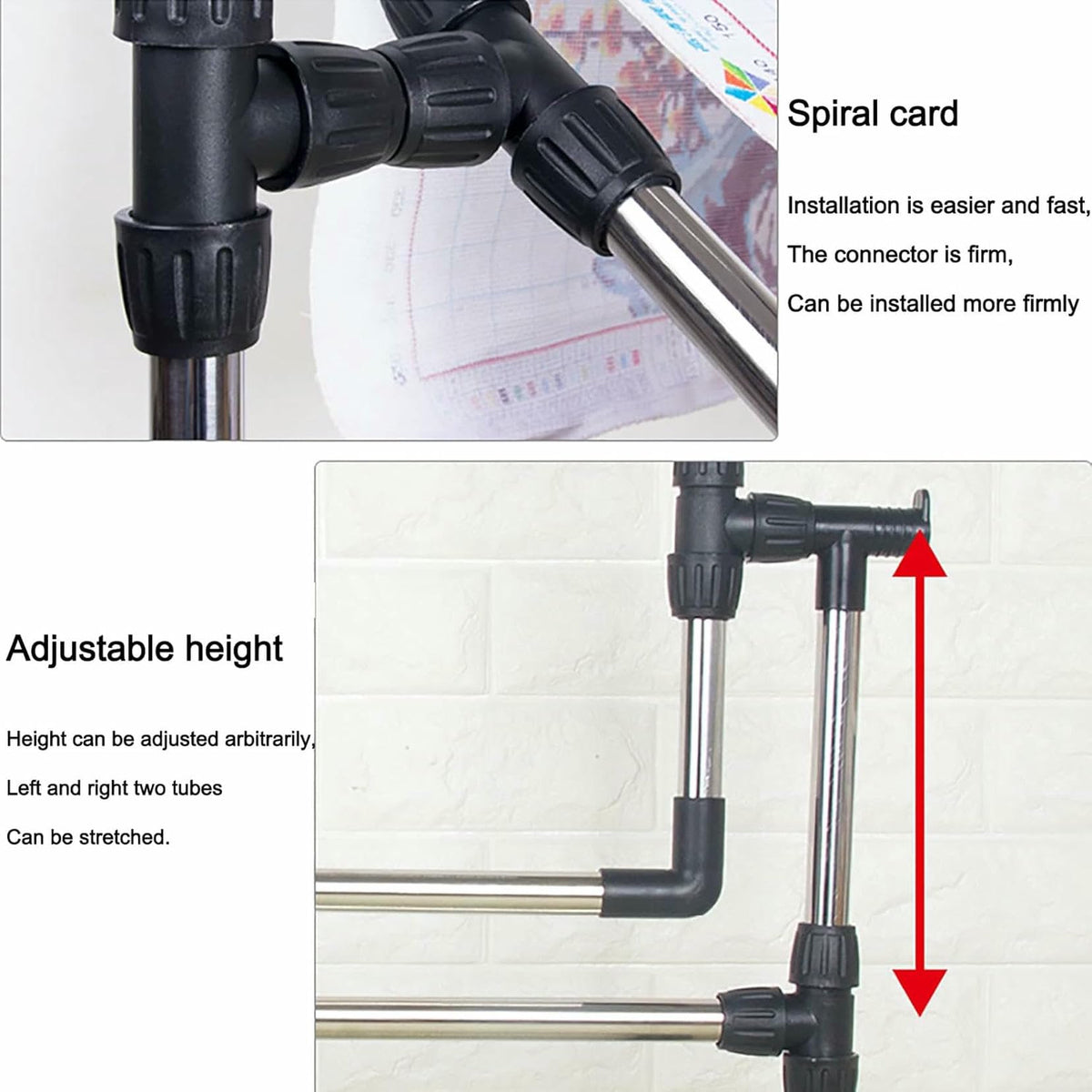 Embroidery Stand - Height Adjustable Floor Frame for Versatile Needlework, Cross Stitch & Sewing - Convenient Lap Table Holder for Art Craft~/