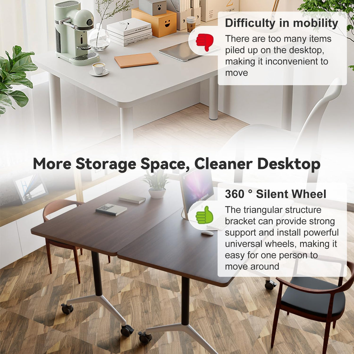 Folding Conference Room Tables, Seminar Conference Table Modern Flip Top Training Meeting Tables, Conference Room Table with Wheels for Home Office Classr,10 Pack 63inch