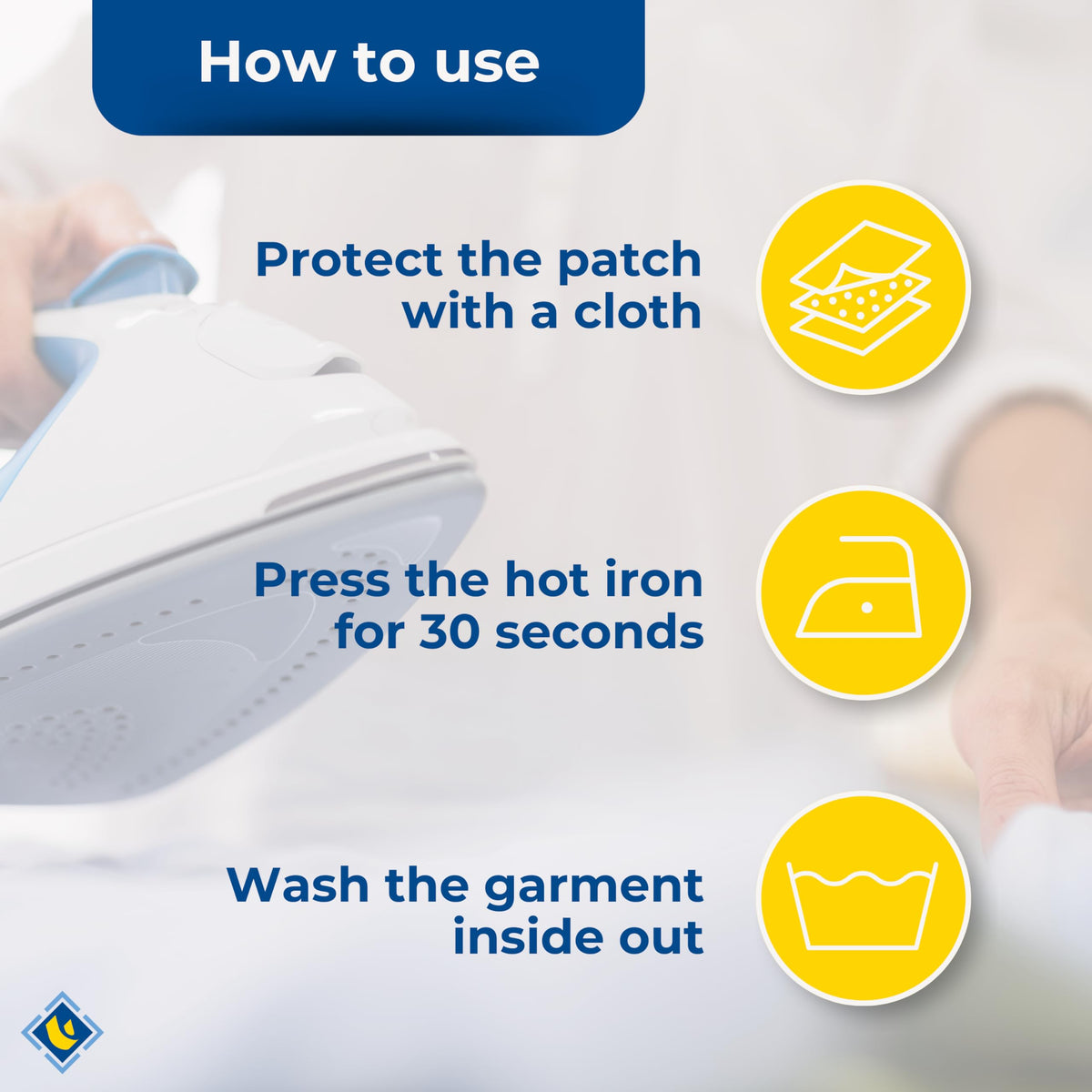 USIT, 6 Pairs Jersey Iron-On Patches, 6"x4", Ideal for Repairing Tracksuits, Shirts and Sports Trousers, Multipack 6 Pairs, Black & White