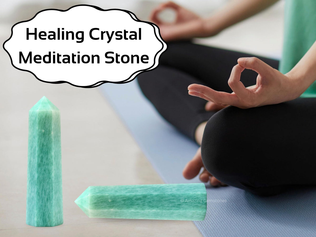 Amazing Gemstone Amazonite Crystal Towers ~ Natural Healing Crystal Point Obelisk for Reiki Healing and Crystal Grid (3" to 4" INCH)