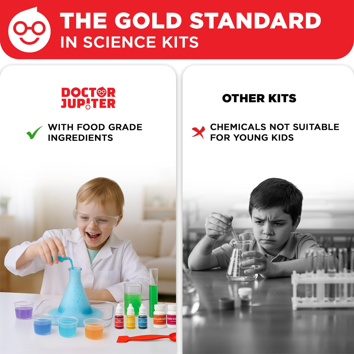 Doctor Jupiter My First Science Kit for Kids Ages 4-5-6-7-8 | Birthday Gift Ideas for 4+ Year Old Boys & Girls | Toy Stem Kit with 100+ Experiments | Learning & Educational Projects