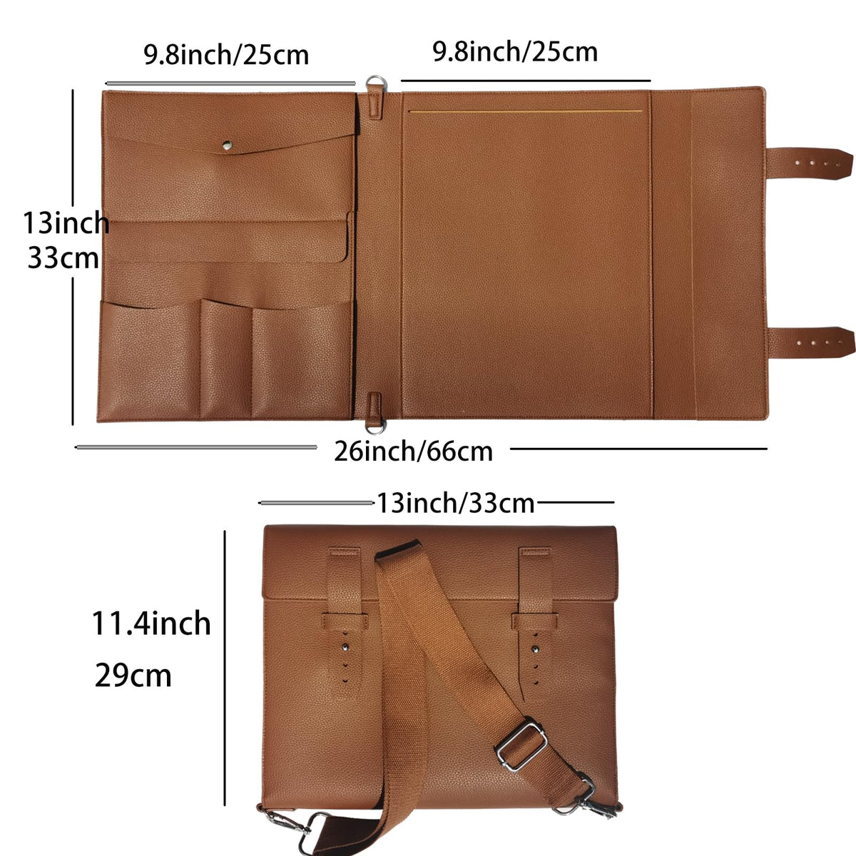 INNOYUMLIN Leather Sketch Book Cover, Leather Sketchbook Holder for 9"x12", Travel Sketch Board Pad Pencil Holder, Drawing SketchBook Cover Pencil Case, Painter Artist Sketch Pad Holder (Large)