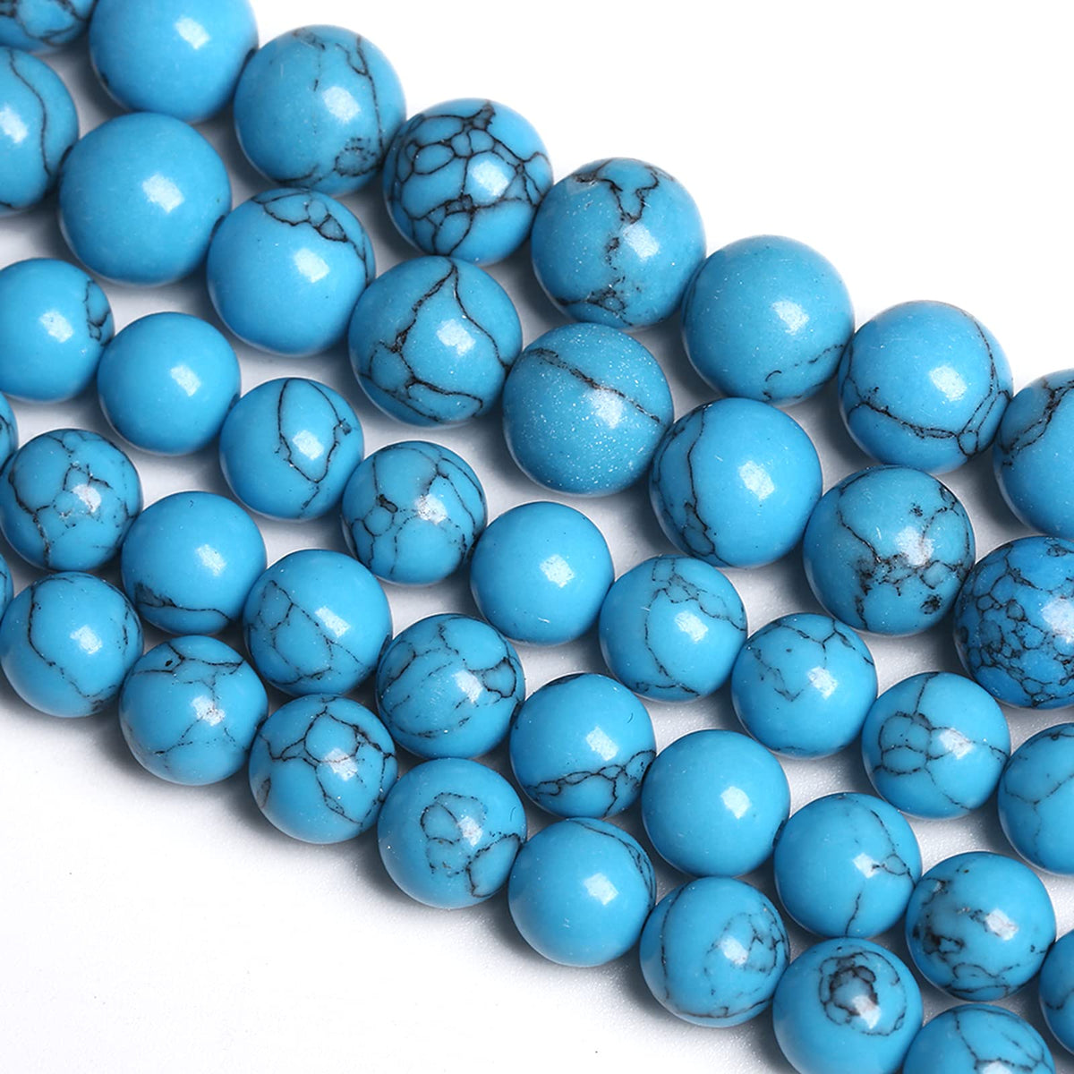 12MM 32PCS Blue Turquoise Spacer Loose Beads for Jewelry Making DIY Bracelet Necklace