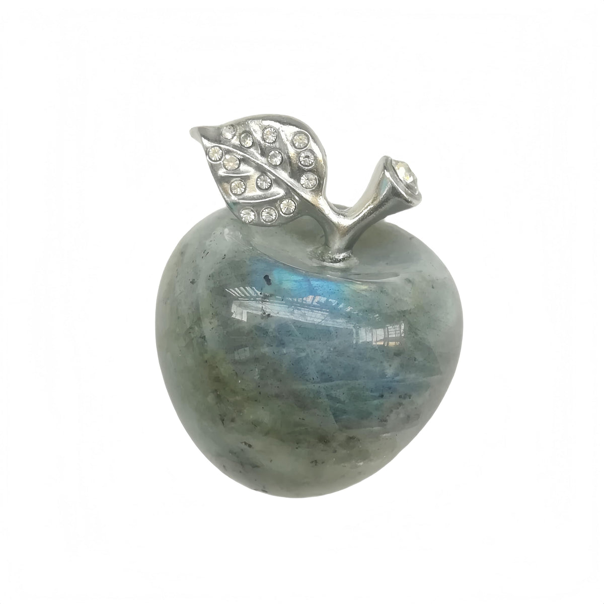 Sunshcat Natural Moonstone 1.18 Inchs Apple Crystal and Healing Stone Statues,Room Decoration Christmas Decorations Thanksgiving Gifts Office Gifts Collectibles