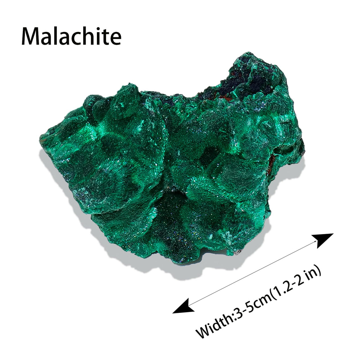 Apengshi 1.2-2'' Malachite Raw Stone Natural Crystal Healing Crystal and Stone Rough Rocks for Fountain Home Garden Decor Meditation