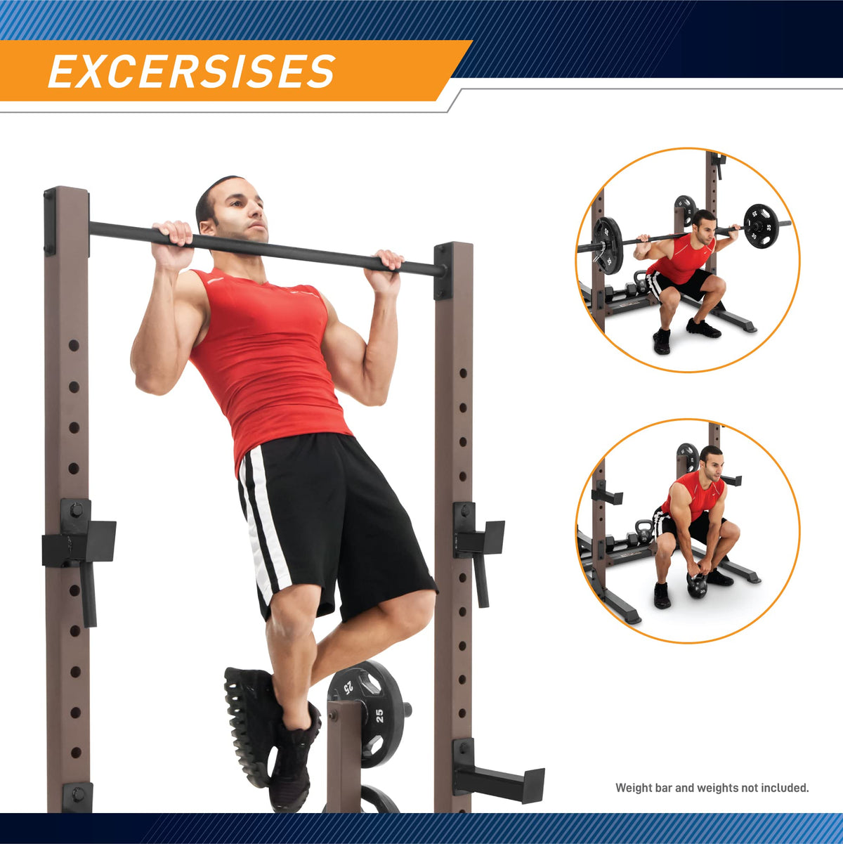 Steelbody Squat Rack Utility Trainer with Weight Storage Posts STB-98010