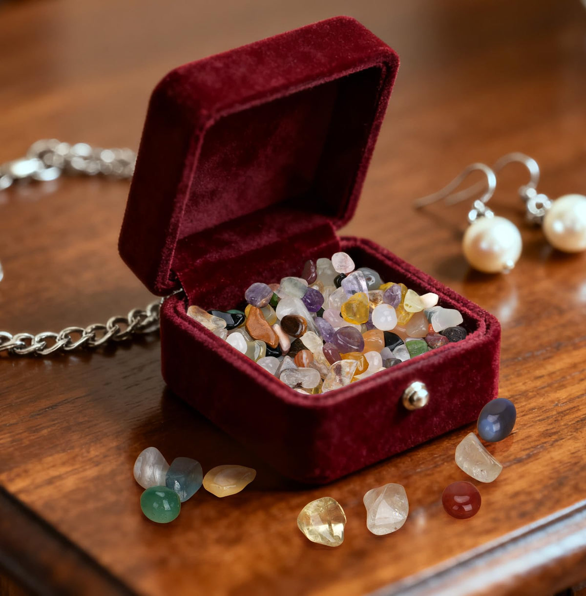 Rahato 400Pcs+ Crystals Set, 30 Kinds+ Crystals Bulk and Minerals Science Kit, 1.5lbs Healing Stones for Kids, Rocks for Tumbling, Crushed Stones
