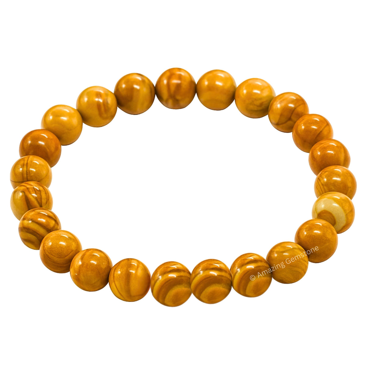 Amazing Gemstone Crystal Bracelet for Women Men's Gifts - Protection Healing Crystal Bracelet - 8mm Gemstone Beaded Stretchable Bracelet Pulseras Para Hombres Mujer Stocking Stuffers Mothers Day Gift (Yellow Jasper)
