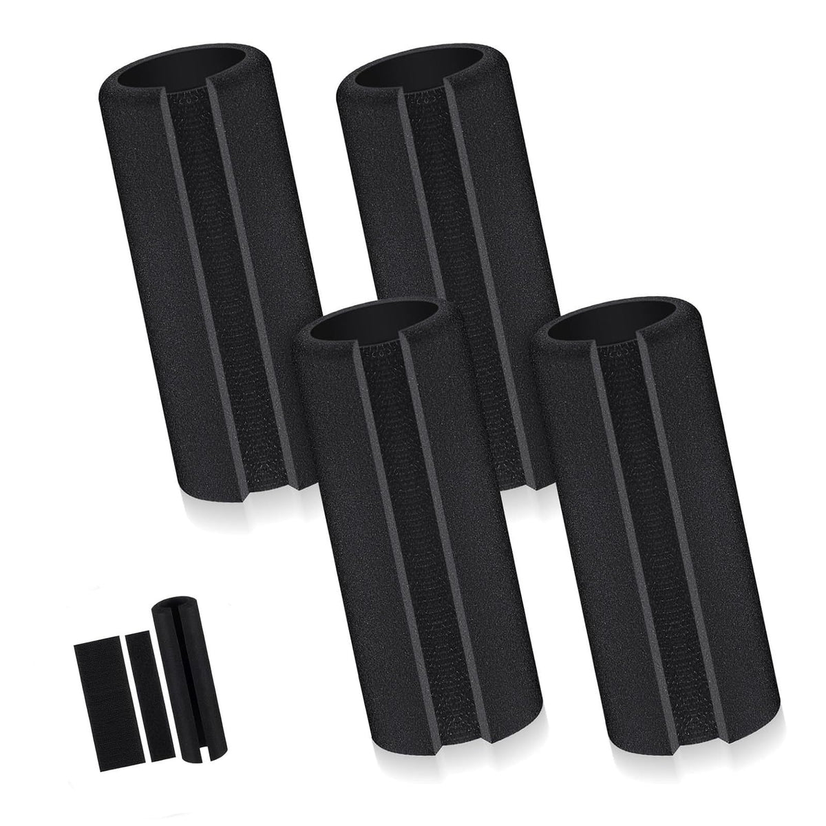 4Pcs Rubber Foam Grip Wrap Easy to Install Handle Grips Handle Covers for Fitness Home Garden Bicycle Exercise Equipment Handlebar Replacement
