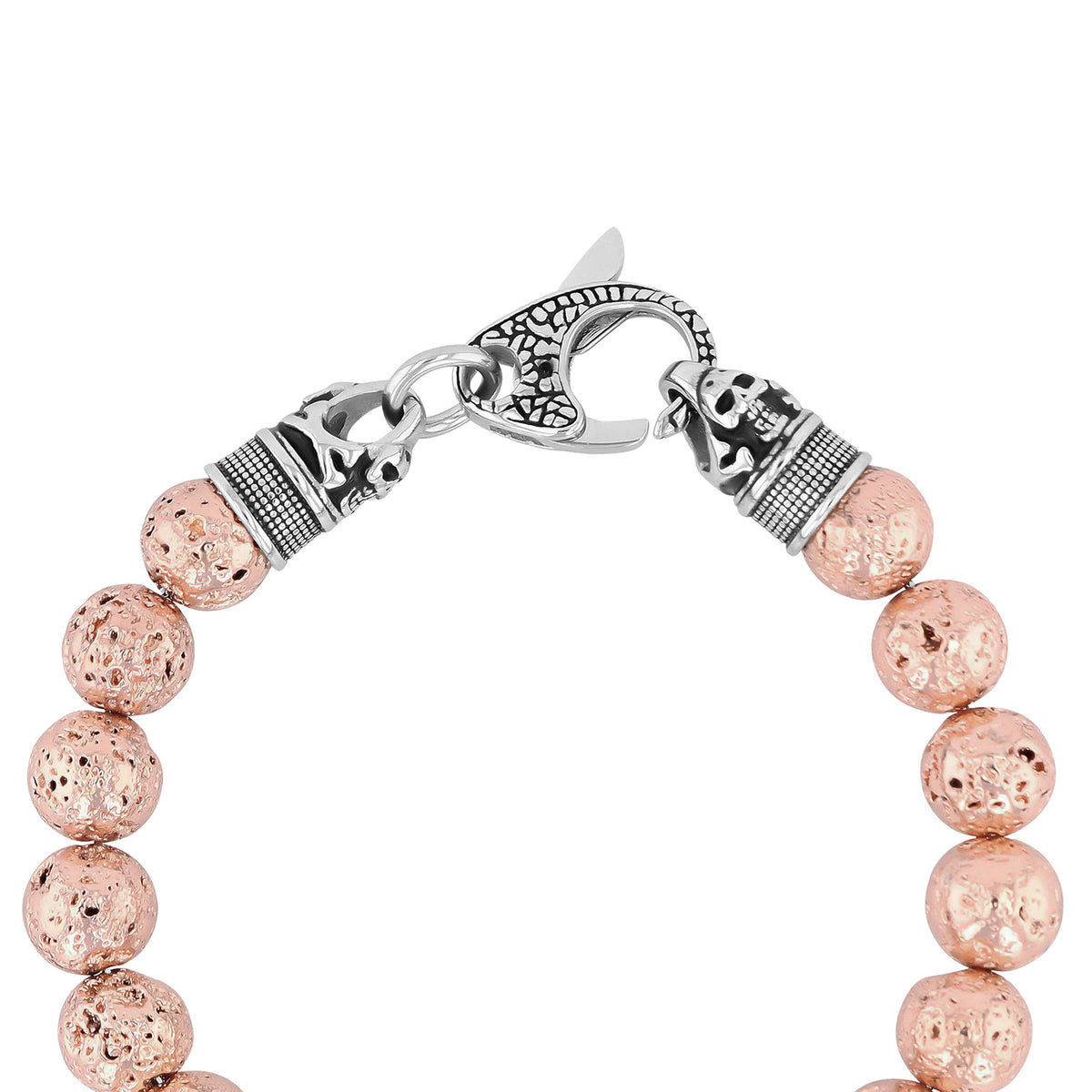 Steel Nation Men's 10mm Lava Bead Bolo Bracelet - Volcanic Rock Style Adjustable Comfort Stainless Steel