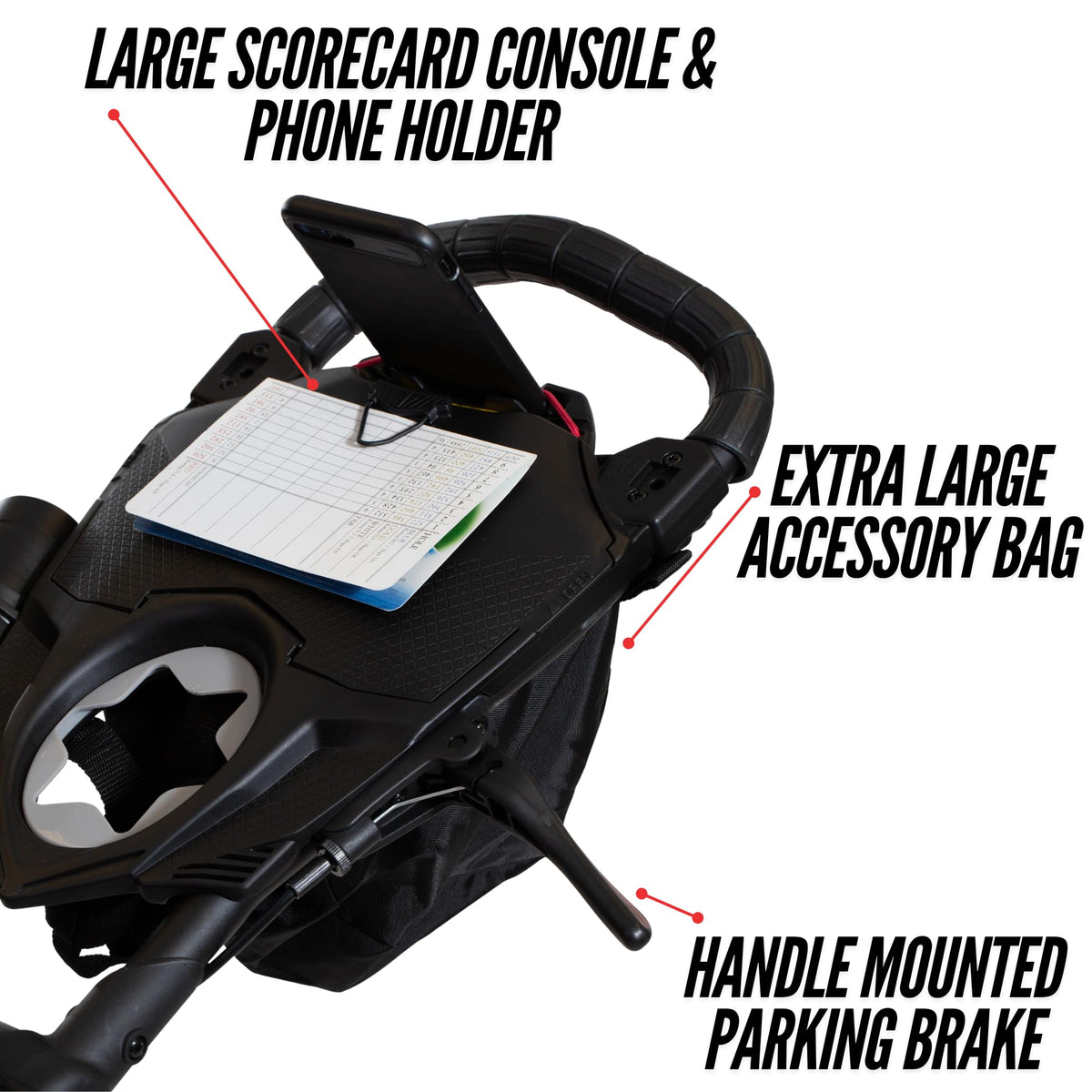 Bag Boy Nitron Golf Push Cart, Pink/Wine