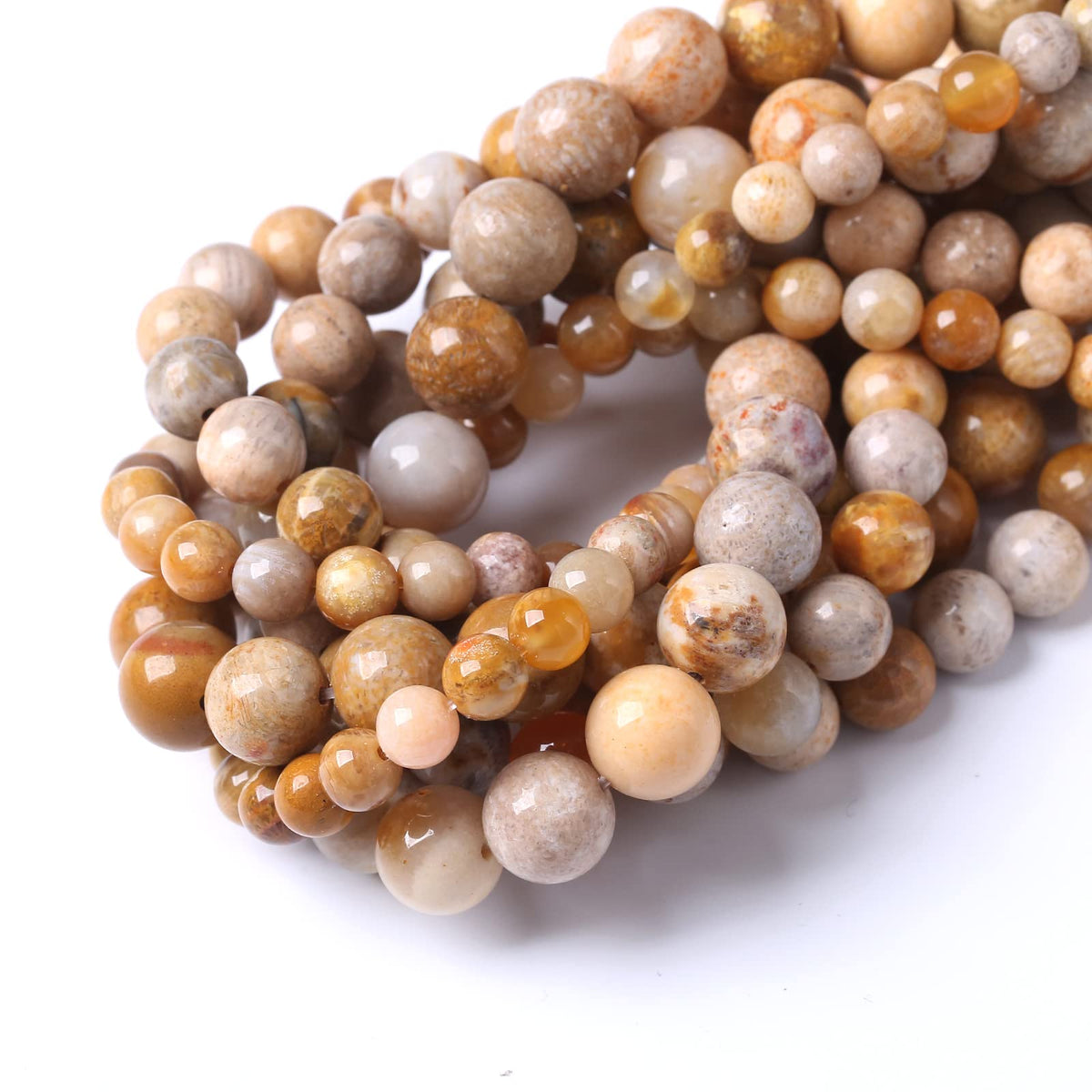 90PCS 4MM Coral Jade Stone Beads Natural Gemstone Bead Crystal Healing Energy Jewelry Making DIY 19 inches