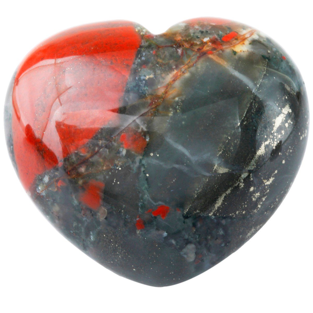 Rockcloud Healing Crystal Africa Bloodstone Heart Love Carved Palm Worry Stone Chakra Reiki Balancing