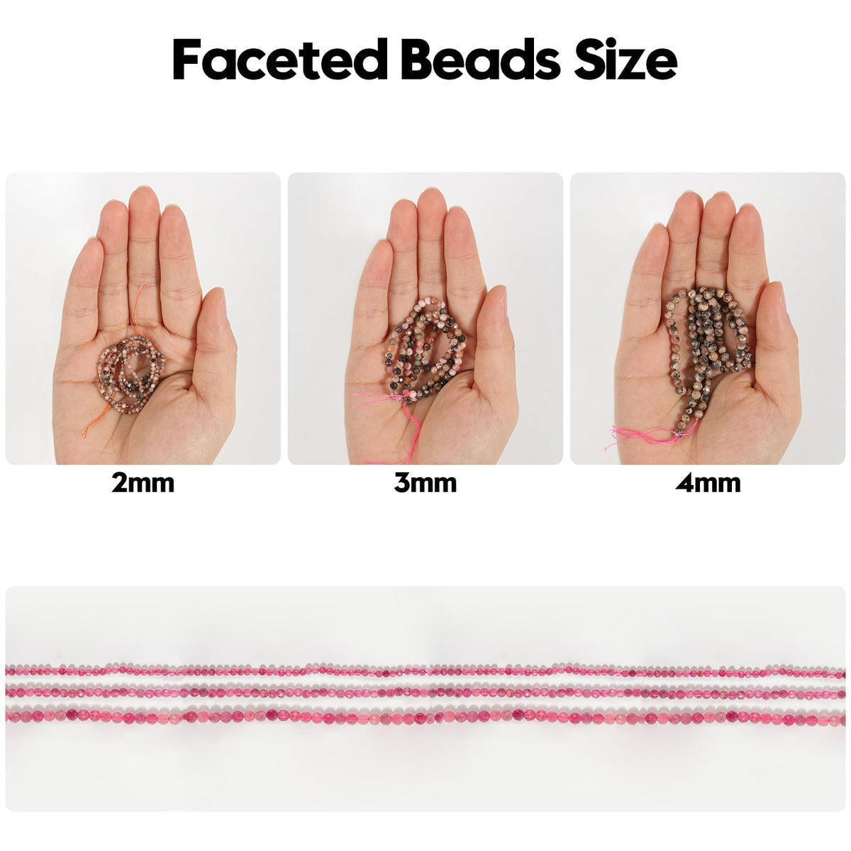 Song Xi 180pcs 2mm Natural Opal Gemstone Beads Faceted Round Loose Stone Beads for Jewelry Making (1 Strand)