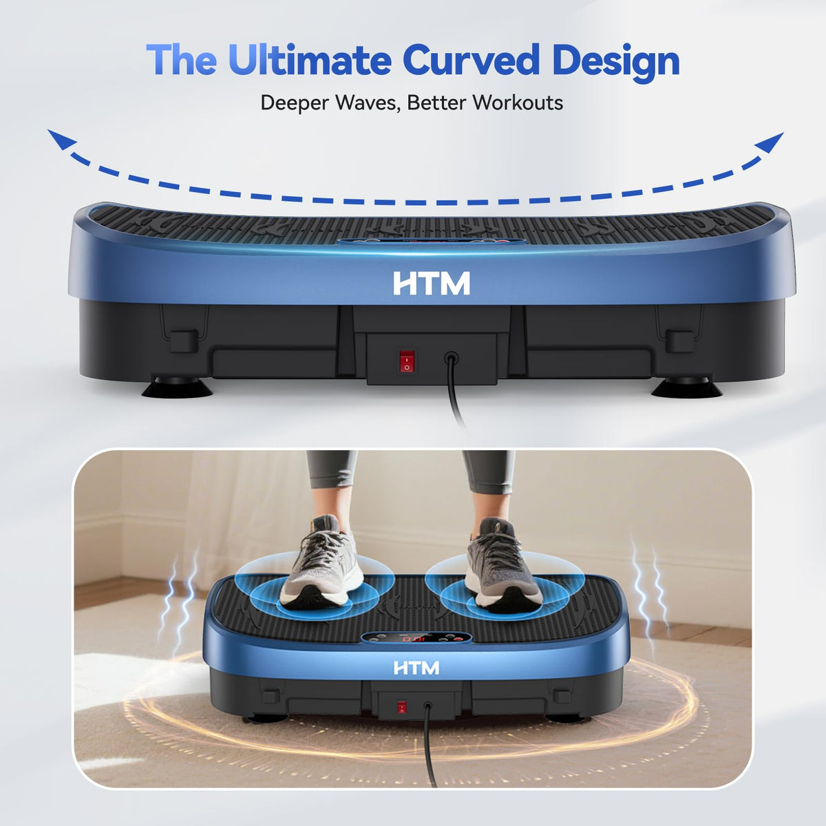 Vibration Plate Exercise Machine - 330lbs Weight Capacity, 120 Speed Levels, Full Body Workout Shake Board for Home Fitness, Toning and Wellness, LED Display, Low Noise Motor
