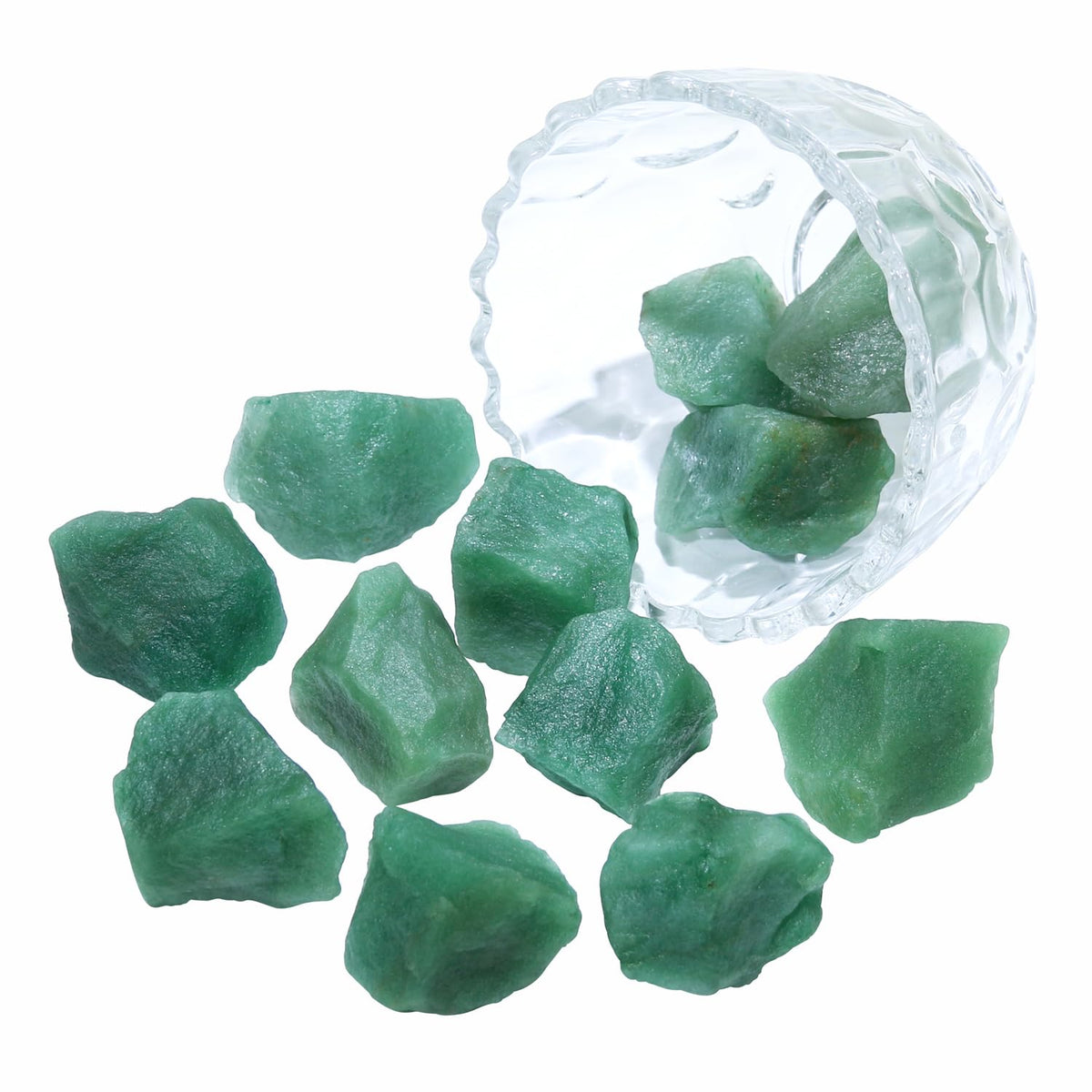 Nvzi Green Aventurine Crystals, Bulk Crystals, Crystals and Healing Stones, Rocks for Tumbling, Amathesis Crystal, Raw Crystals Bulk, Calcite Crystal for Decoration, Wicca, Reiki, Chakra(1LB)