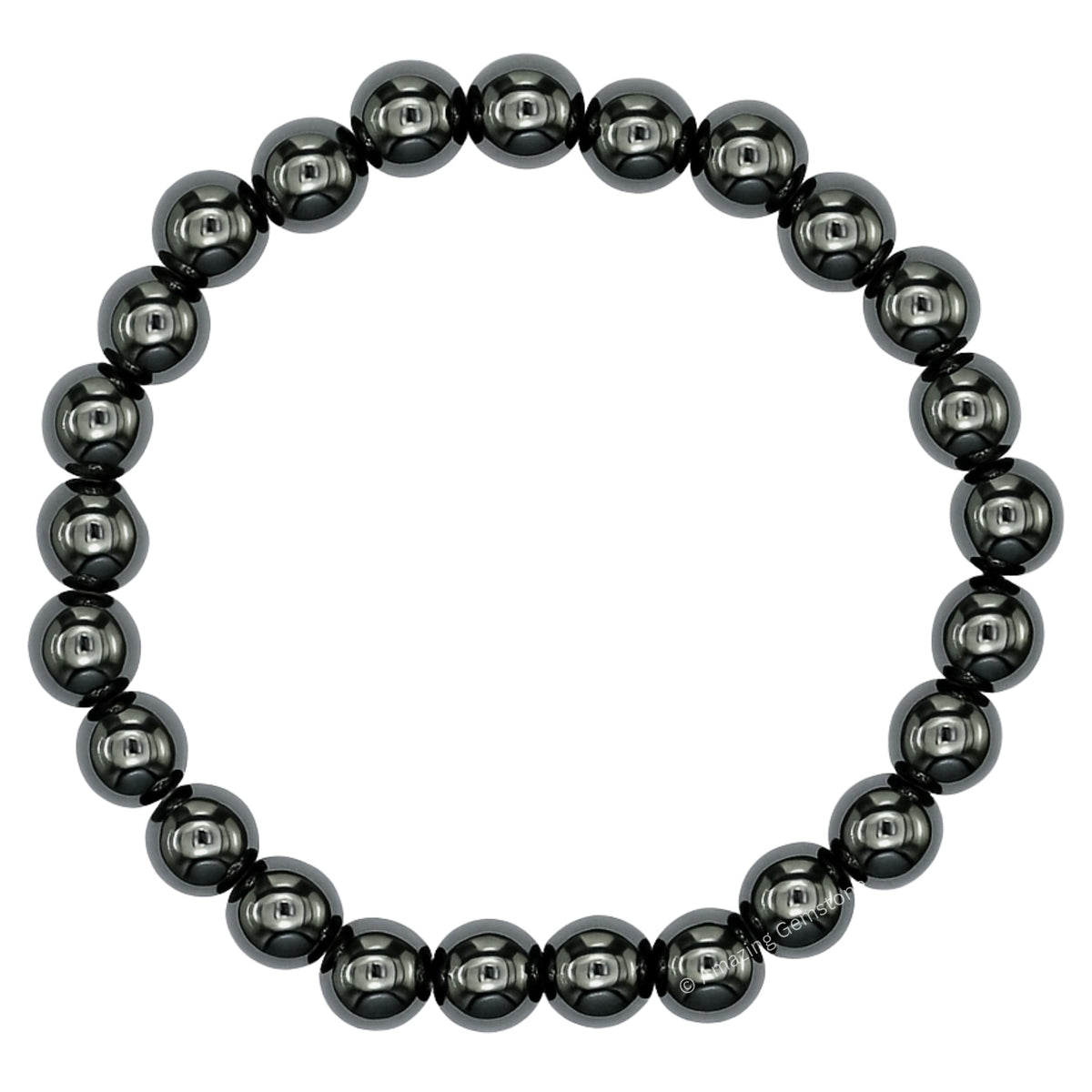 Amazing Gemstone Crystal Bracelet for Women Men's Gifts - Protection Healing Crystal Bracelet - 8mm Gemstone Beaded Stretchable Bracelet Pulseras Para Hombres Mujer Stocking Stuffers Mothers Day Gift (Hematite)