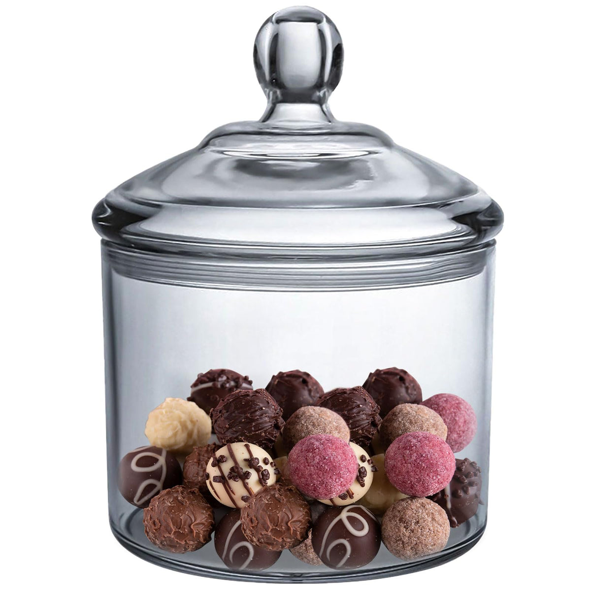 Vinkoe Kitchen Cookie Jar, Candy Dish with Lid, Clear Acrylic Airtight Jar for Nuts, Cookies, Candy, Chocolate, 40 OZ