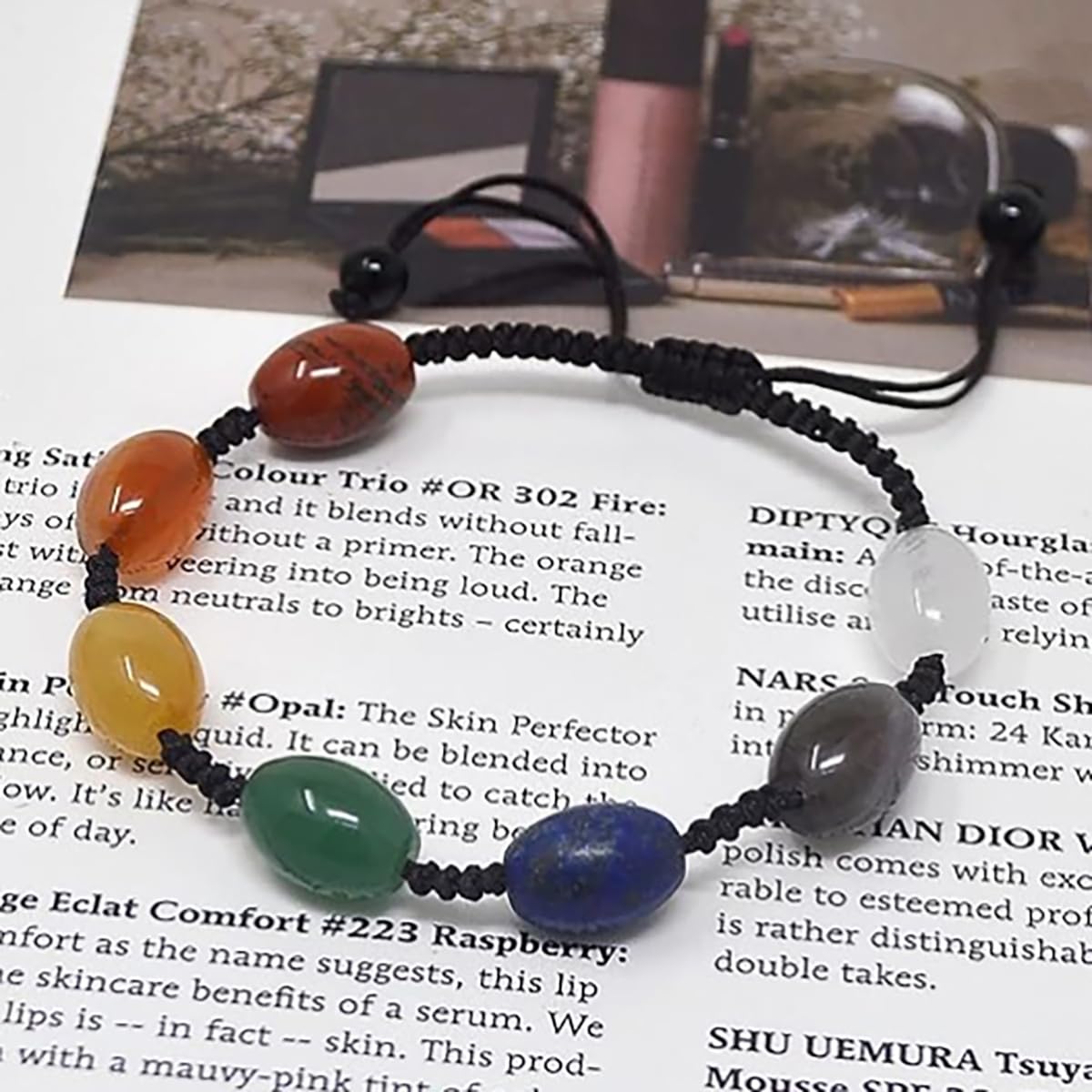 XJYWSH 7 Chakra Crystals,Gems Beaded Ankle Bracelets for Women Spiritual Energy Meditation Yoga Healing Crystal Bracelet Mom's Gifts