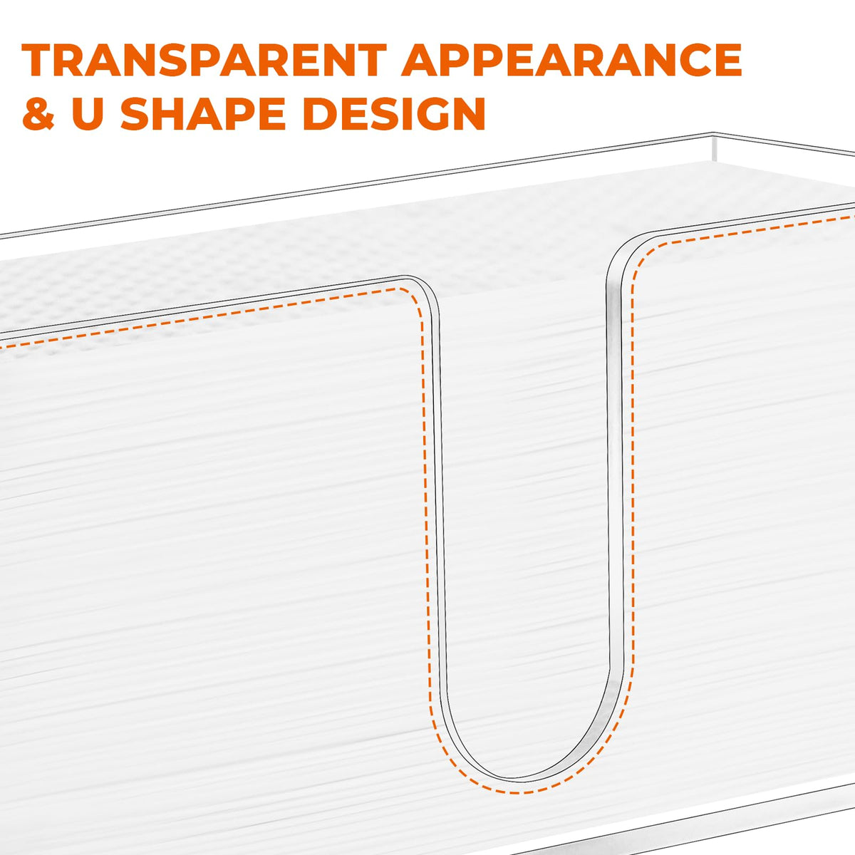 1PACK Paper Towel Holder, Countertop Paper Towel Dispenser Bathroom Paper Hand Towels Dispensers Clear Acrylic Napkin Holder Suitable for Z-fold, C-fold or MultiFold Trifold for Bathroom Kitchen