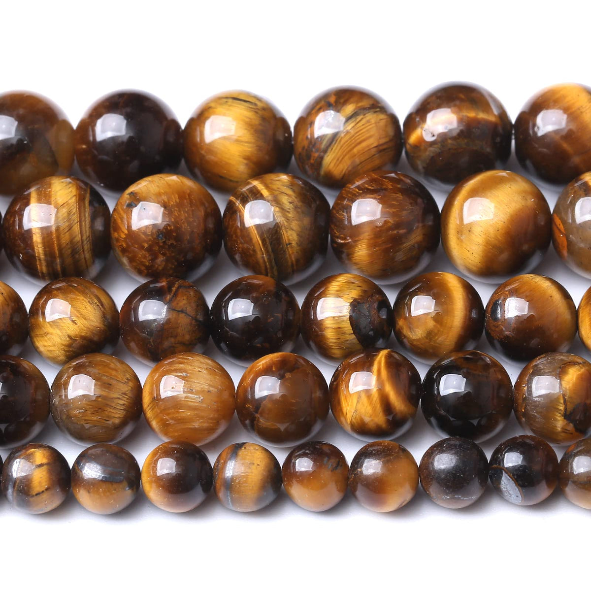 6mm 60pcs AAA Yellow Tiger Eye Gemstone Beads Natural Round Loose Crystal Energy Stone Healing Power for Jewelry Making 1 Strand 15" (6mm, Yellow Tiger Eye Stone)