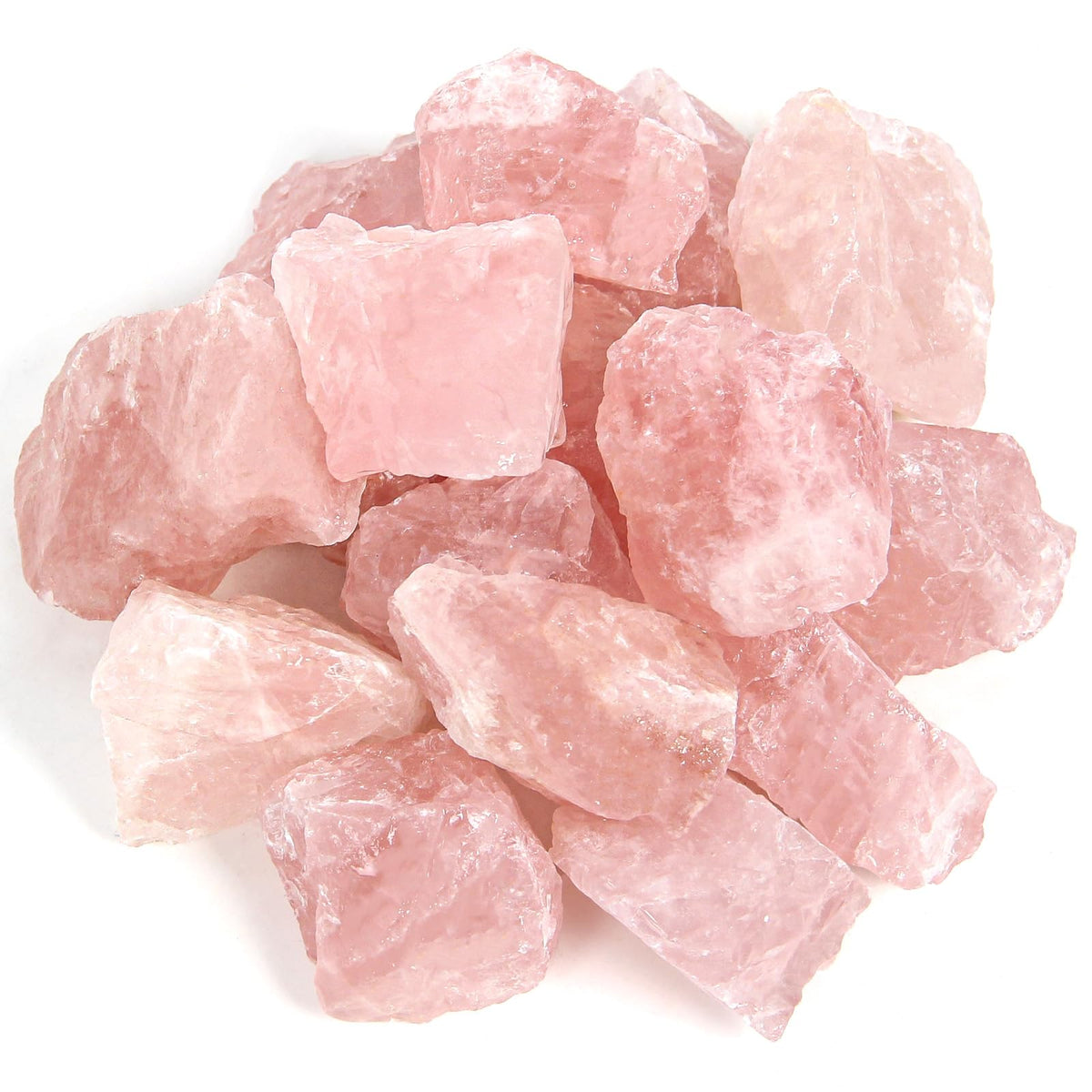 1.1lb Bulk Raw Rose Quartz Stone Rough Crystal-Natural Raw Stones Crystal for Tumbling, Cabbing, Fountain Rocks, Decoration,Polishing, Wire Wrapping, Wicca & Reiki Crystal Healing
