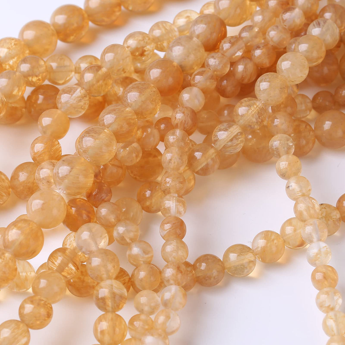 60PCS 6MM Tea Watermenlon Stone Beads Energy Healing Beads for DIY Jewelry Bracelet Necklace Making for Jewelry Making 15Inch