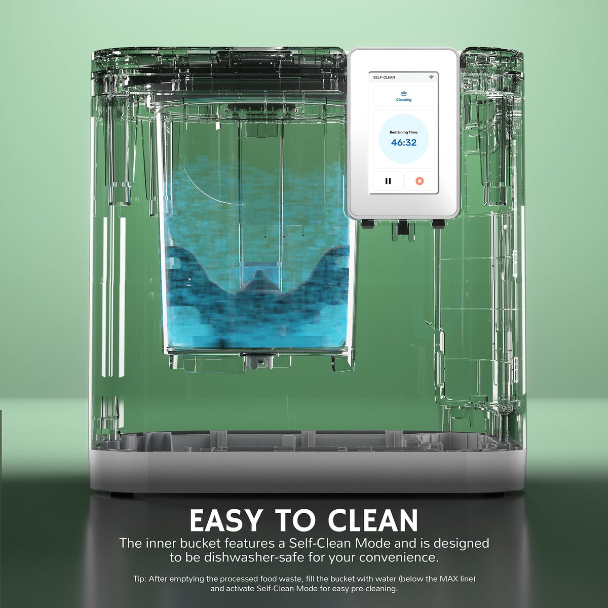 Airthereal Revive R800 5L Smart WiFi Electric Kitchen Composter - Odorless, Self-Cleaning, 3 Modes for Efficient Composting, Reduces Food Waste by 90%, App-Connected for Carbon Footprint Data