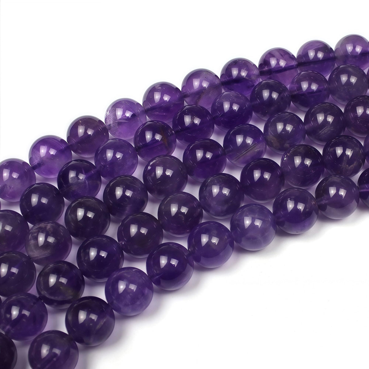 MJDCB 5A Natural South Africa Amethyst Gemstone Round Stone Beads for Jewelry Making DIY Bracelet Necklace (4mm)