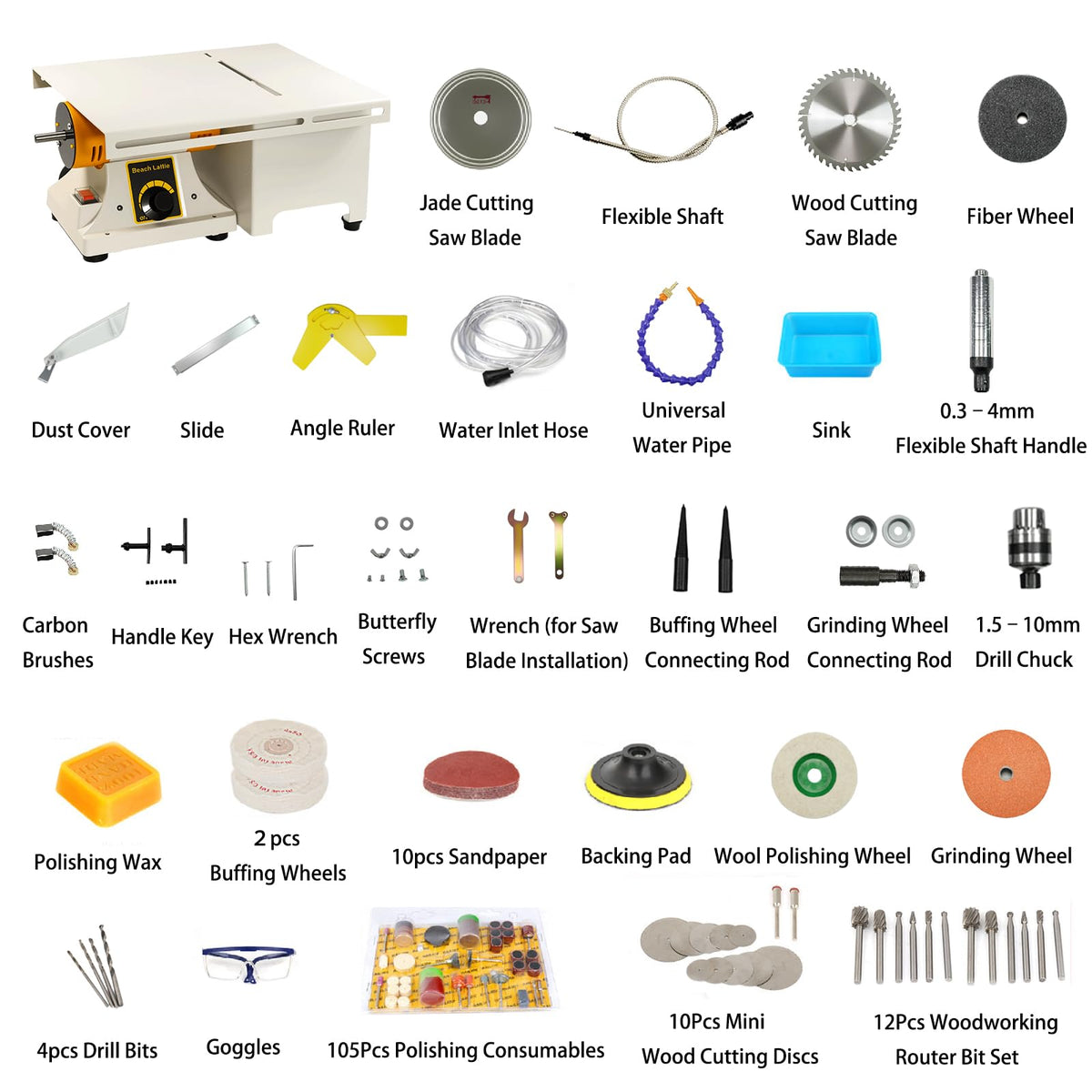 Lapidary Saw for Cutting Jewelry Rocks, 110V 750W Lapidary Equipment Mini Table Saw for DIY Gem Stone Jade Polishing Grinding Woodworking Carving