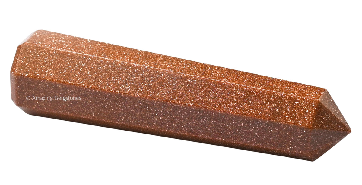 Amazing Gemstone Red Goldstone Crystal Towers - Natural Healing Crystal Point Obelisk for Reiki Healing and Crystal Grid (3" to 4" INCH)