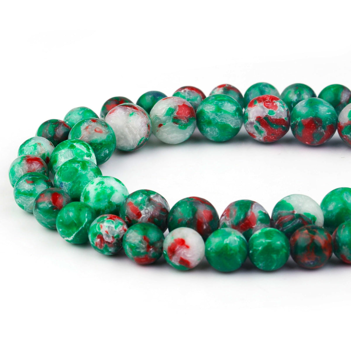 Youngbling Natural Gemstone Beads for Jewelry Making,10mm Green Imperial Jasper Polished Round Smooth Stone Beads for Bracelet Necklace 15 Inch(Green Imperial Jasper,10mm)