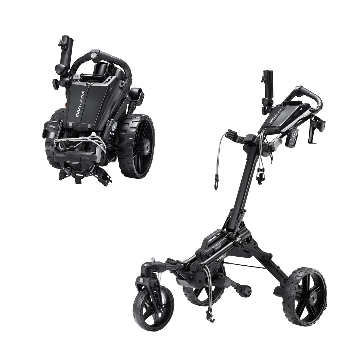 KVV Electric Golf Push Cart with Remote Control, Smallest Folding Size, Suitable for All Terrains, Lightweight and Super Compact Electric Golf Cart