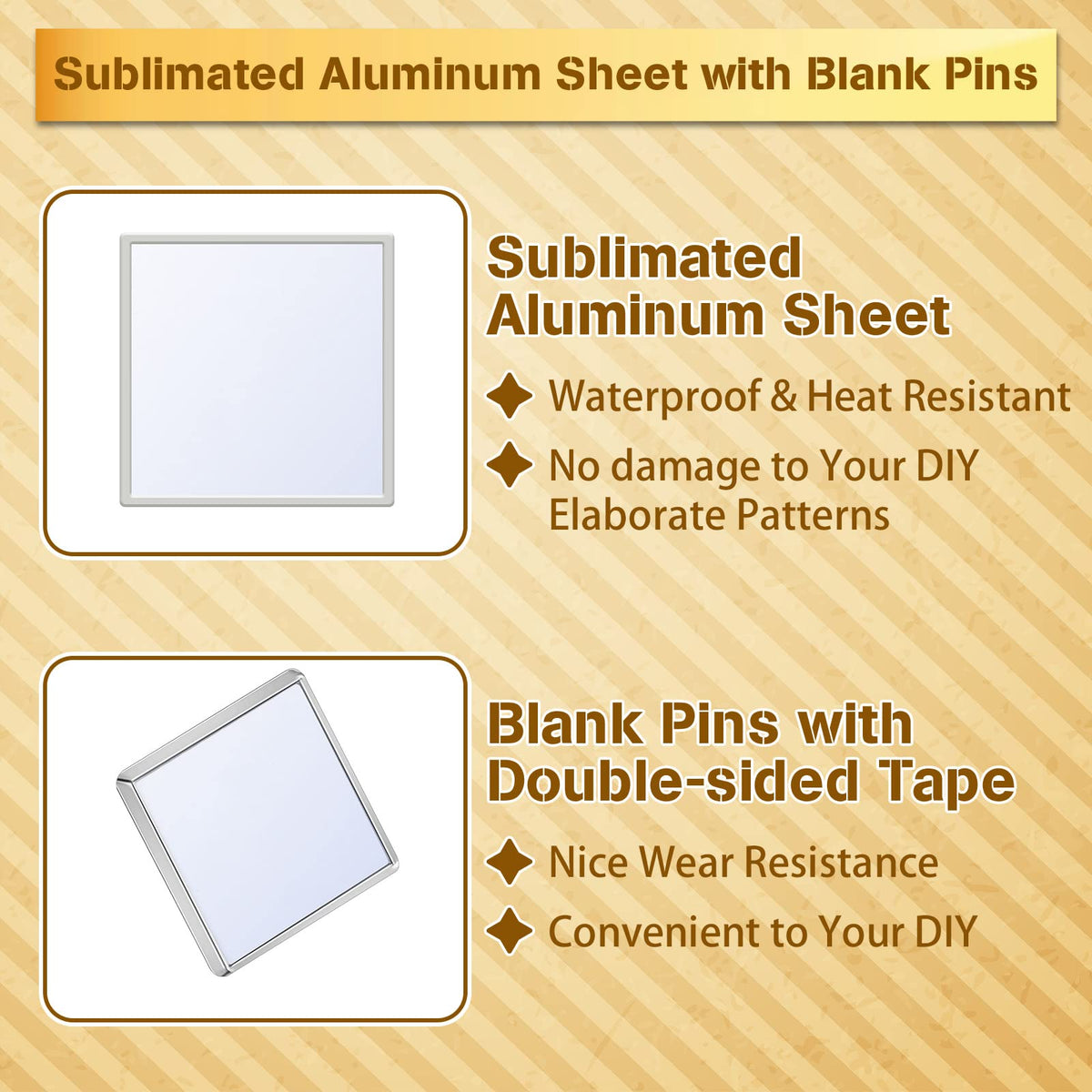 30 Pcs Sublimation Button Blank Pins, 0.75 Inch Square Sublimation Blanks Lapel Pins Heat Transfer Aluminum Badge for DIY Craft Jewelry Making Supplies Birthday Wedding Gifts