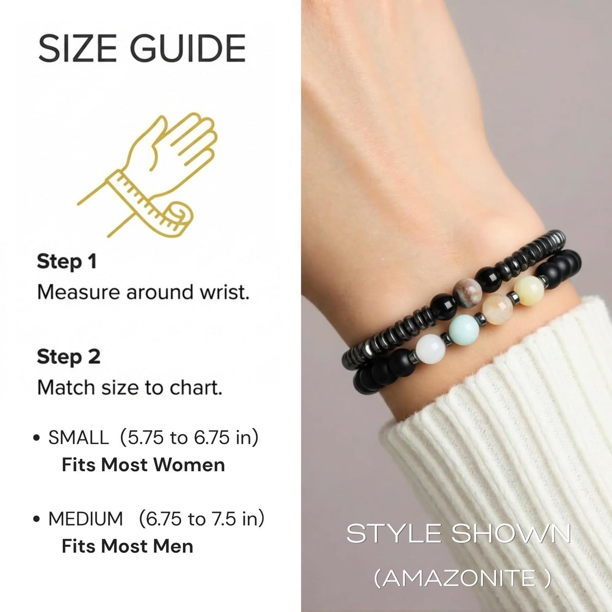 WestLuna Magnetic Hematite Bracelet for Women Men, Adjustable Black Obsidian Sodalite Natural Stone Beaded Bracelets, Slimming Crystal Chakra Energy Bracelet Gift (Sodalite, Small)