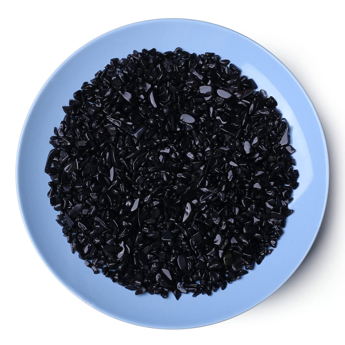 LAIDANLA Obsidian Crushed Stone Crystal Chips Bulk Natural Gemstones Healing Reiki Crystals Mini Quartz Vase Filler Aquarium Gravel 100g