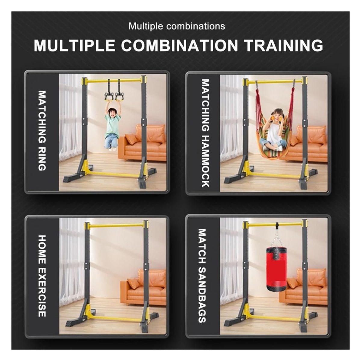 UXALoH6 Gymnastics Bar Portable Pull-up Bar Station Free Standing Pull Up Bar for Home Gym