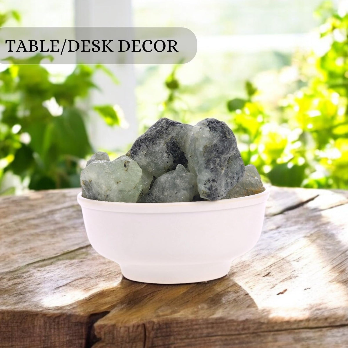 ANAYA AGATE Prehnite Epidote 2 Pcs Raw Crystals Rough Gemstones w/Authenticity Card, Velvet Pouch - Large 1.25–2.0" Raw Stones for Tumbling, Cabbing, Polishing, Cutting Natural Healing Crystals for Home Decor, DIY Stones