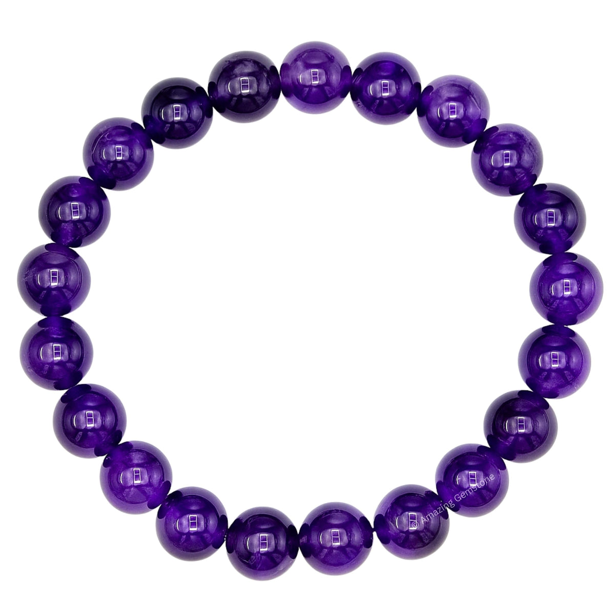 Amazing Gemstone Crystal Bracelet for Women Men's Gifts - Protection Healing Crystal Bracelet - 8mm Gemstone Beaded Stretchable Bracelet Pulseras Para Hombres Mujer Stocking Stuffers Mothers Day Gift (Amethyst)