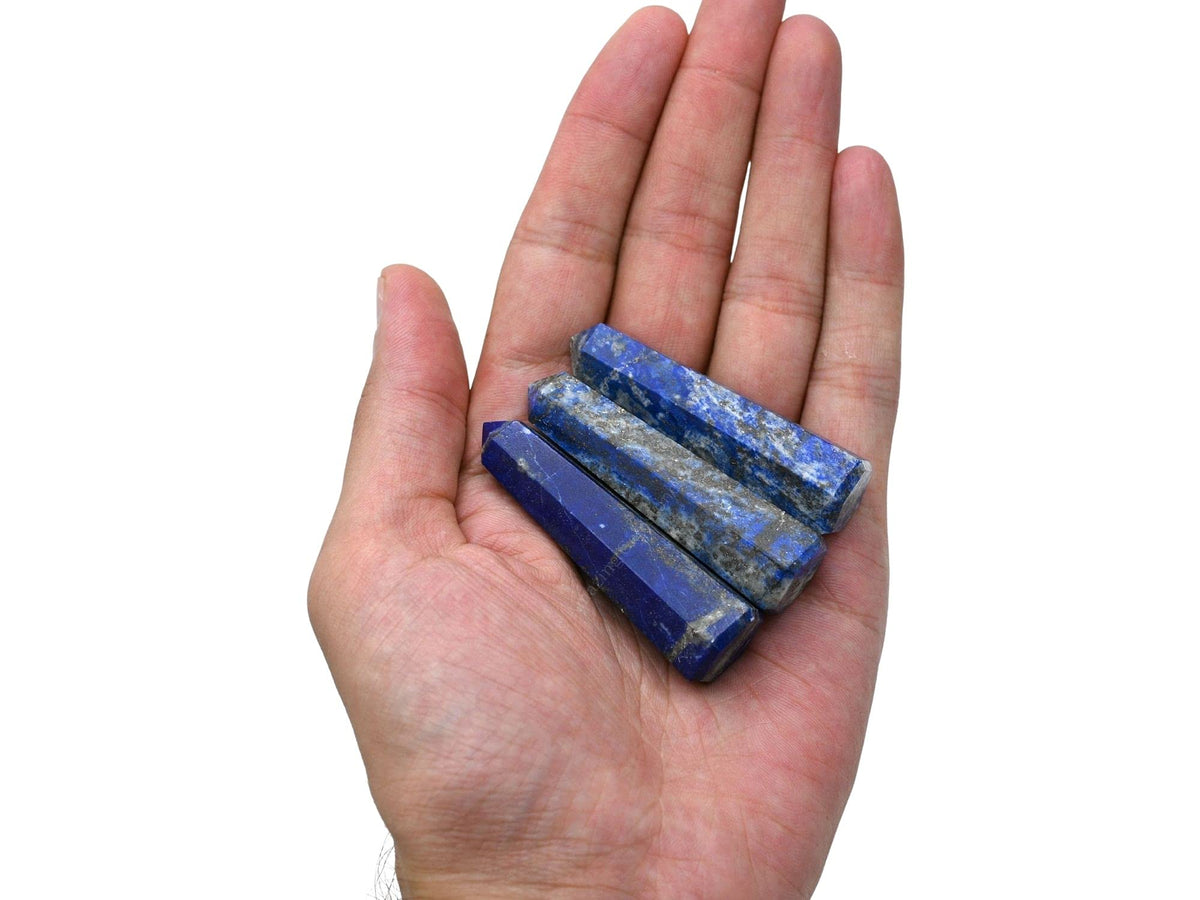 Amazing Gemstone Set of 4 Lapis Lazuli, Tiger Eye, Amethyst, Rose Quartz Crystal Towers - Natural Healing Crystal Point Obelisk for Reiki Healing and Crystal Grid (2 Inch to 3 Inch)