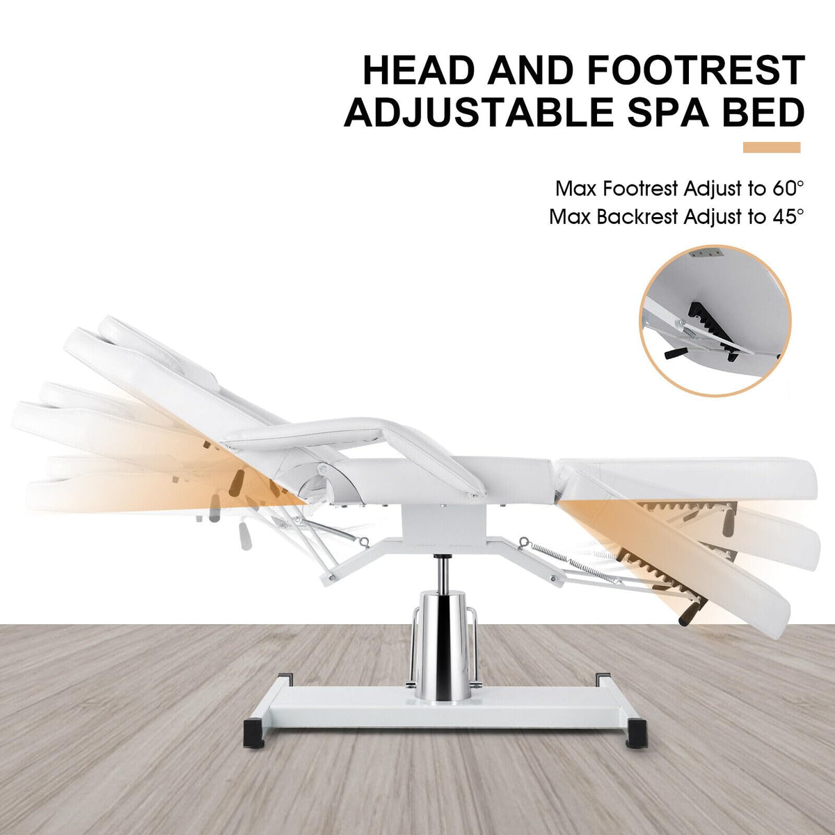 Artist hand Professional Hydraulic Tattoo Bed Swivel aesthetician Chair Adjustable Beauty Esthetician Spa Table for Eyelash Facial Bed Extensions Salon Equipment