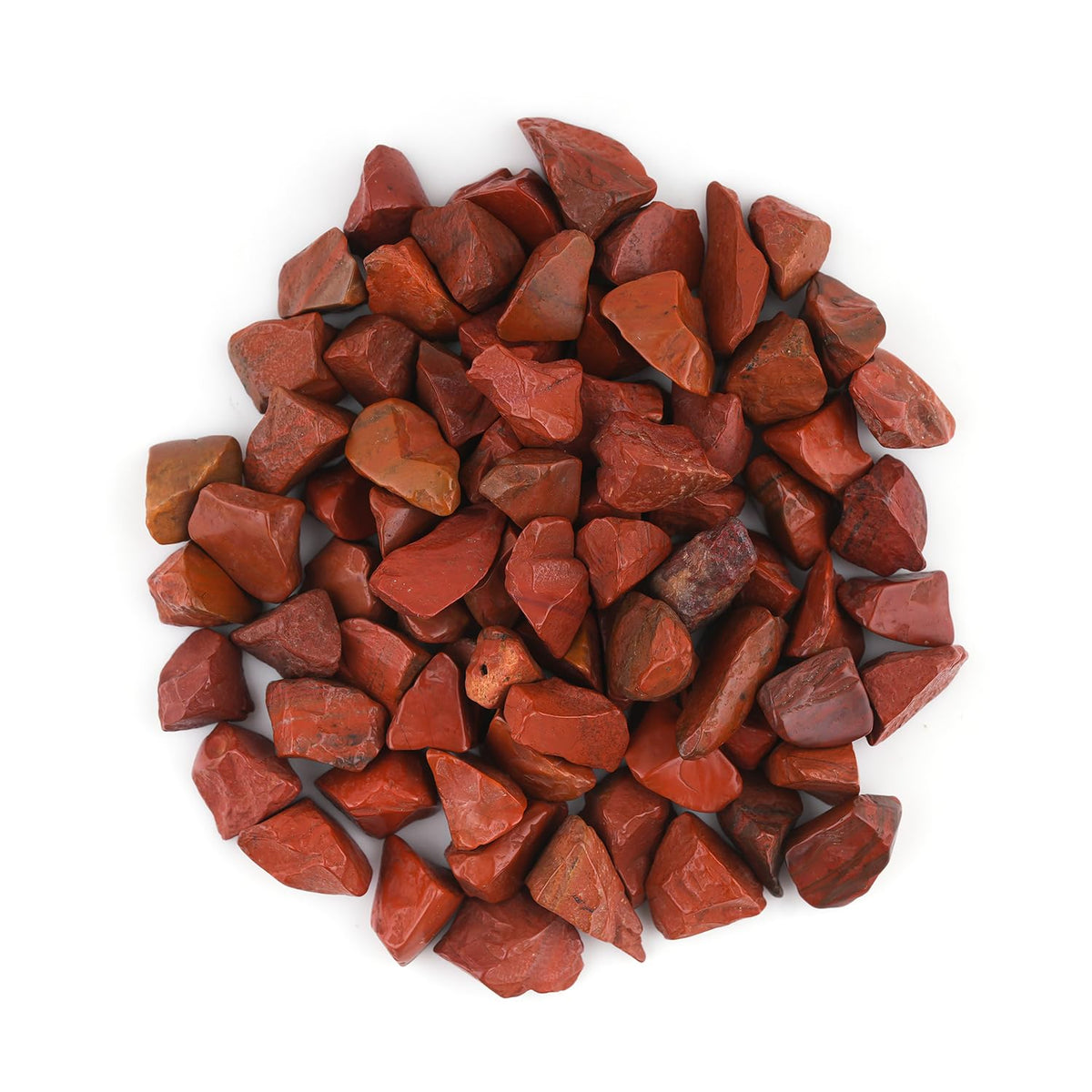 CRYSTALIS Wholesale Bulk 75pcs Natural Red Jasper Raw Crystals, Loose Gemstone Rough Jewelry Making Supply, Chakra Healing, Wire Wrapping, DIY, Tumbling, Gem Collection (300 carats) (8-12mm size)