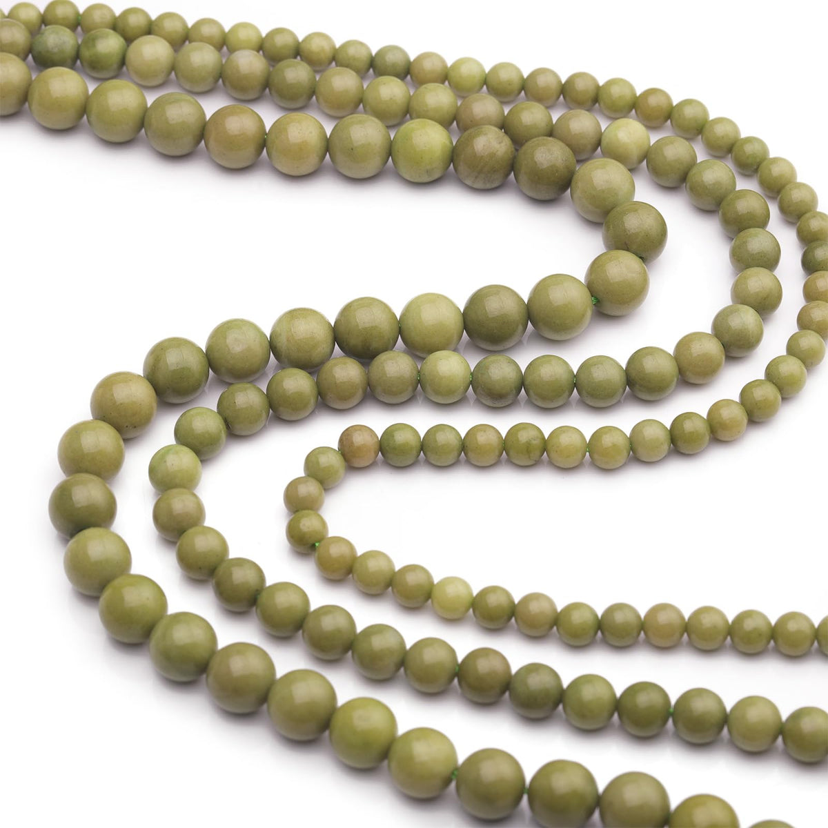 35pcs 10mm Natural Gemstone Beads for Jewelry Making Supplies,Avocado Jade Healing Crystal Polished Round Loose Stone Beads for Bracelet Necklace 15 Inch