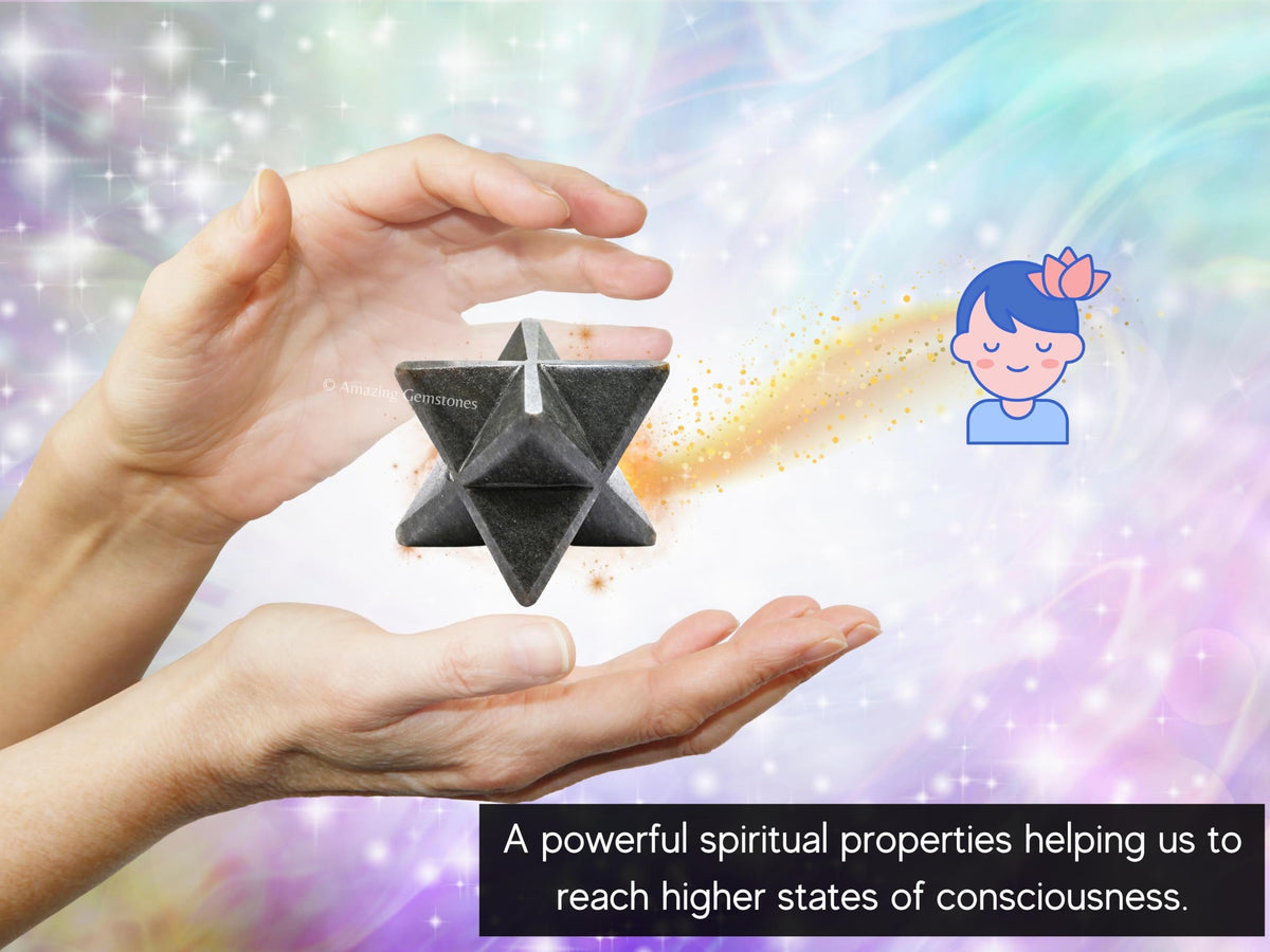 Amazing Gemstone Blue Aventurine Merkaba Crystal - 1.5 Inches Metaphysical Merkaba Star for Meditation - Energetic Tetrahedron Crystal and Healing Stones for Spiritual Growth and Healing (35-40mm)