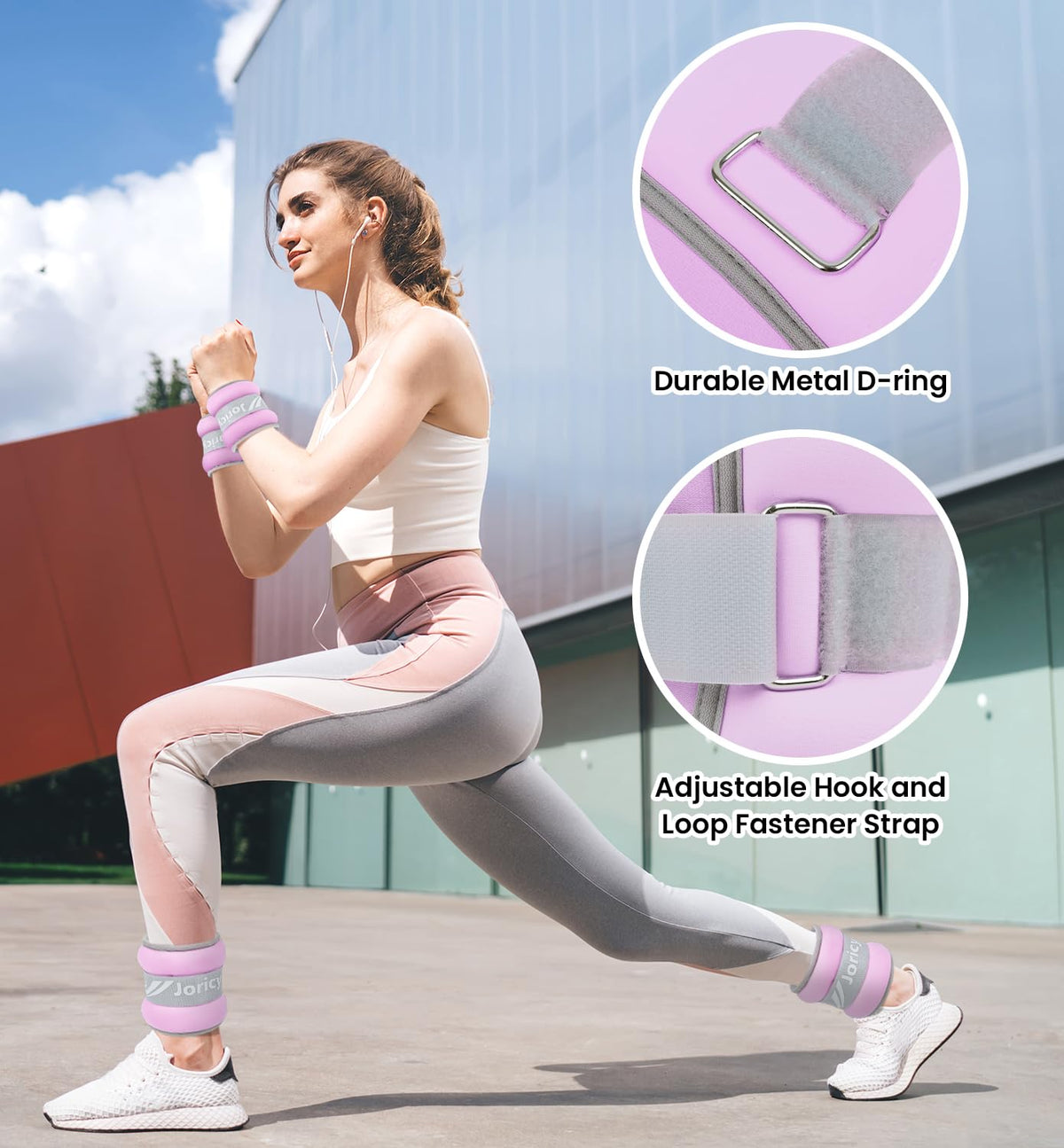 Ankle Weights, Wrist Leg Arm Weights for Women Men Kids Child with Adjustable Straps, Strength Training Weighted for Jogging, Running, Walking, Fitness, Gym Workout - 10LBS Pair (5 LB Each Weight),