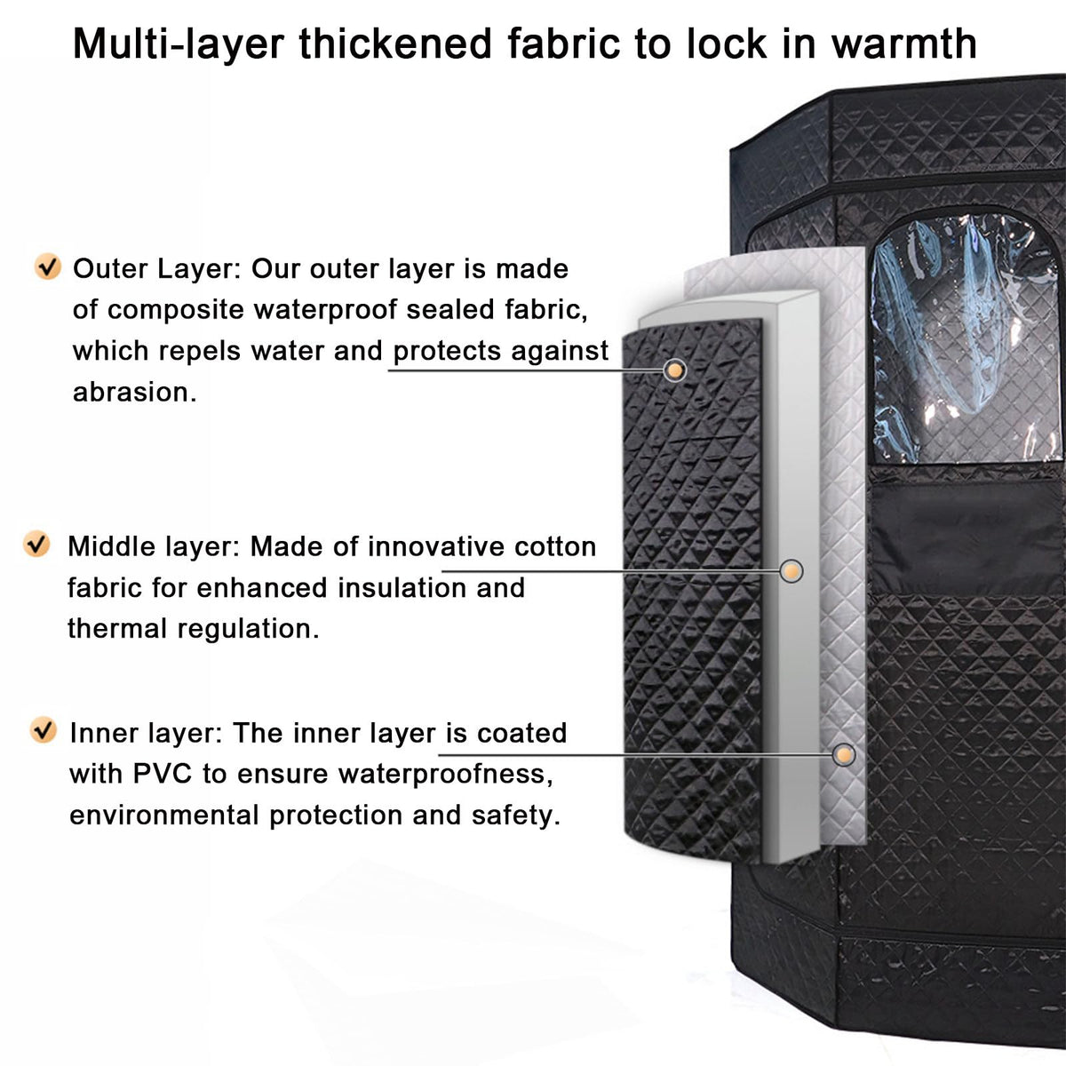 Portable Steam Sauna Tent Full Size, Indoor Steam Room for Home Spa Detoxify & Soothing Heated Body Therapy,with 2.6L 1000W Steamer, 9 Temperature Settings, Remote Control, Folding Chair