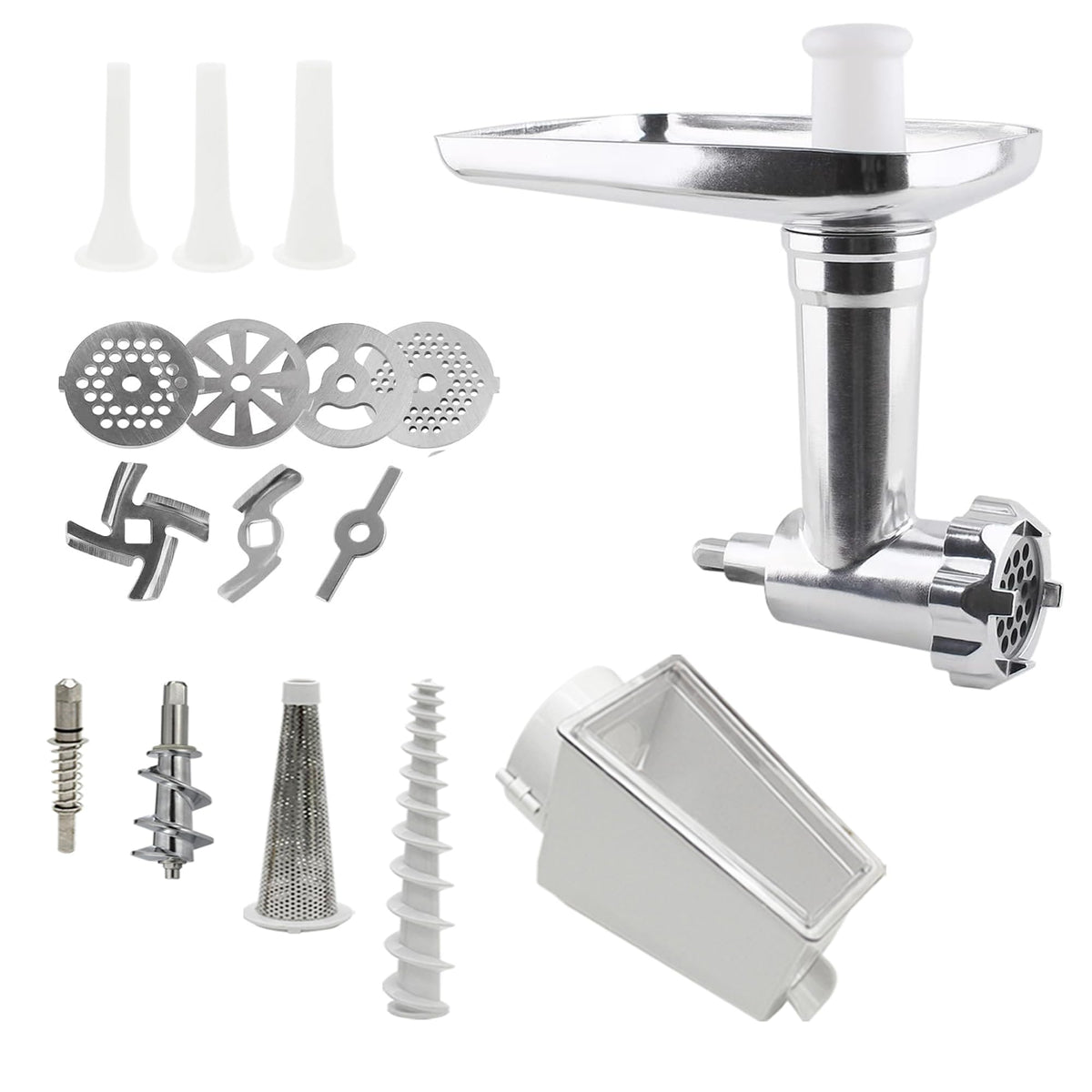 Replacement 3in1 Fruit & Vegetable Strainer Attachment Set - Includes Food Grinder Attachment and KN12AP Citrus Juicer Attachment Pack Juicer Attachment,Compatible with All KitchenAid Stand Mixers